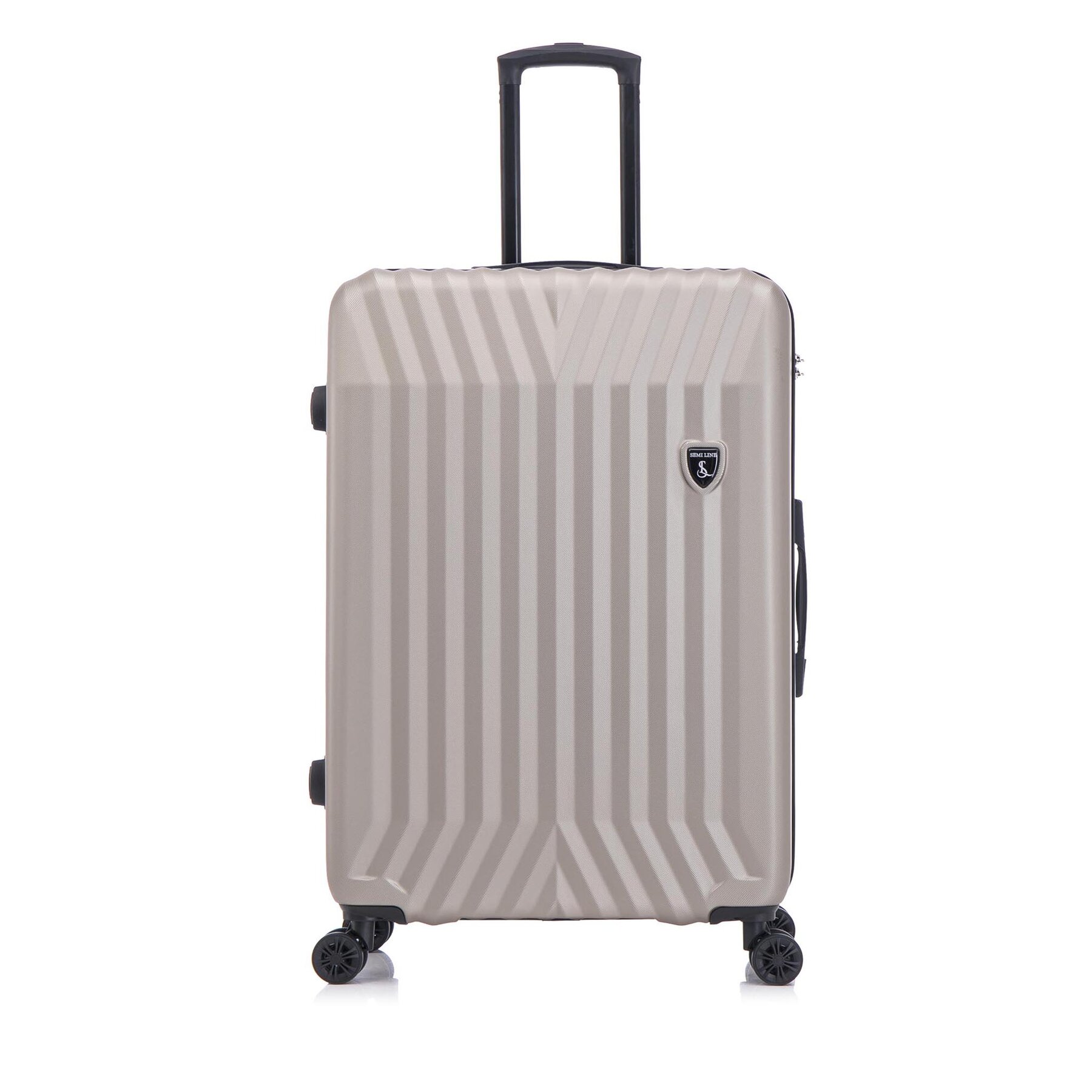 Medelstor resväska Semi Line T5858-2 Gyllene