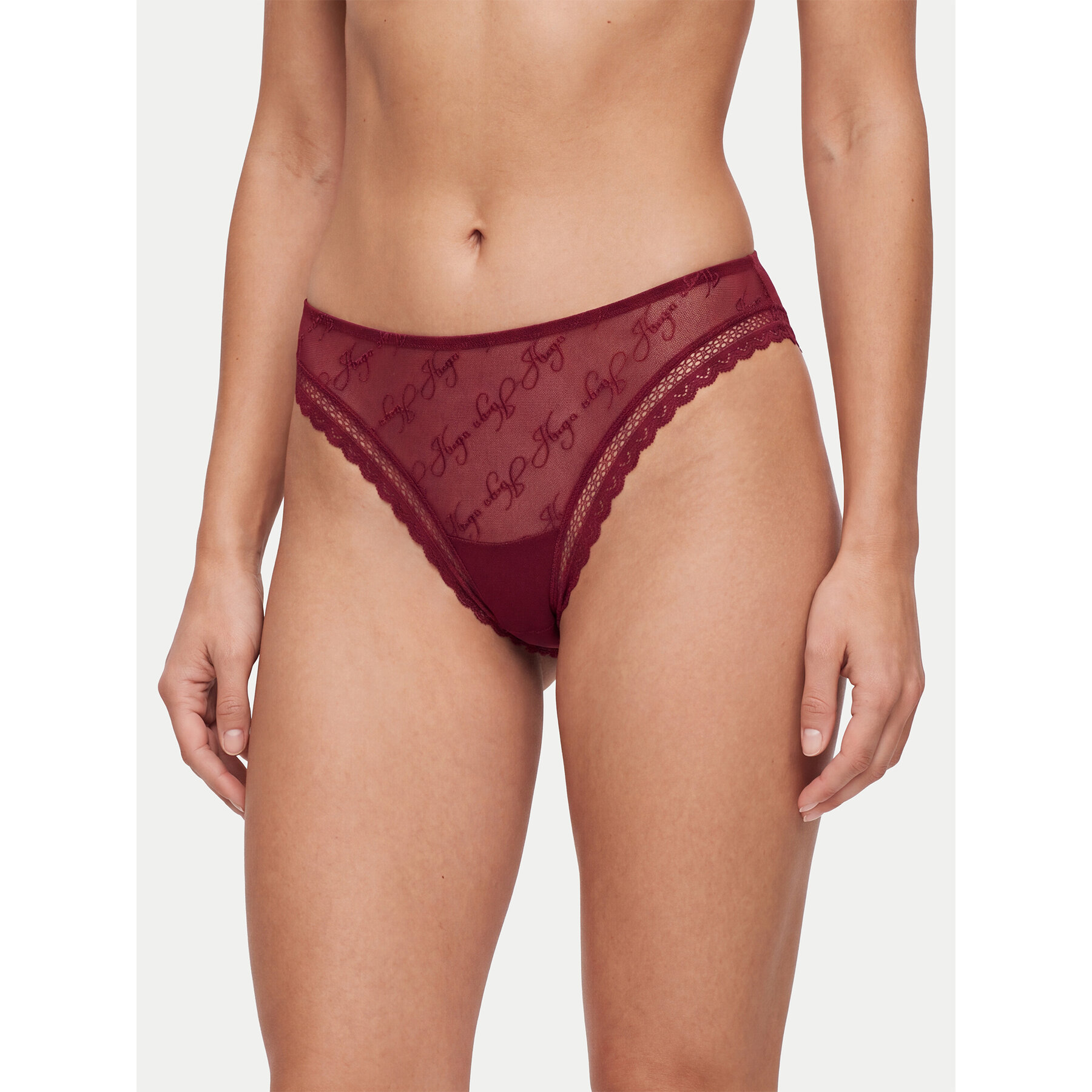HUGO Brazilian Damenslip 50566780 Dunkelrot