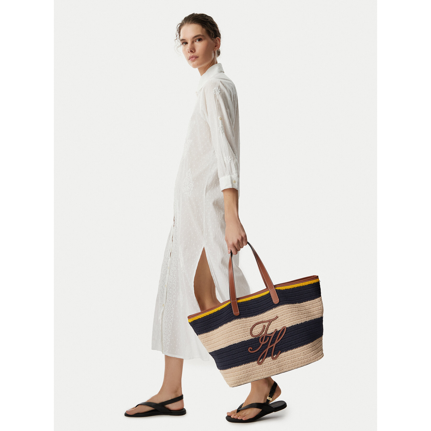 Torbica Tommy Hilfiger Th Nautical Tote Crochet Str AW0AW18816 Šarena