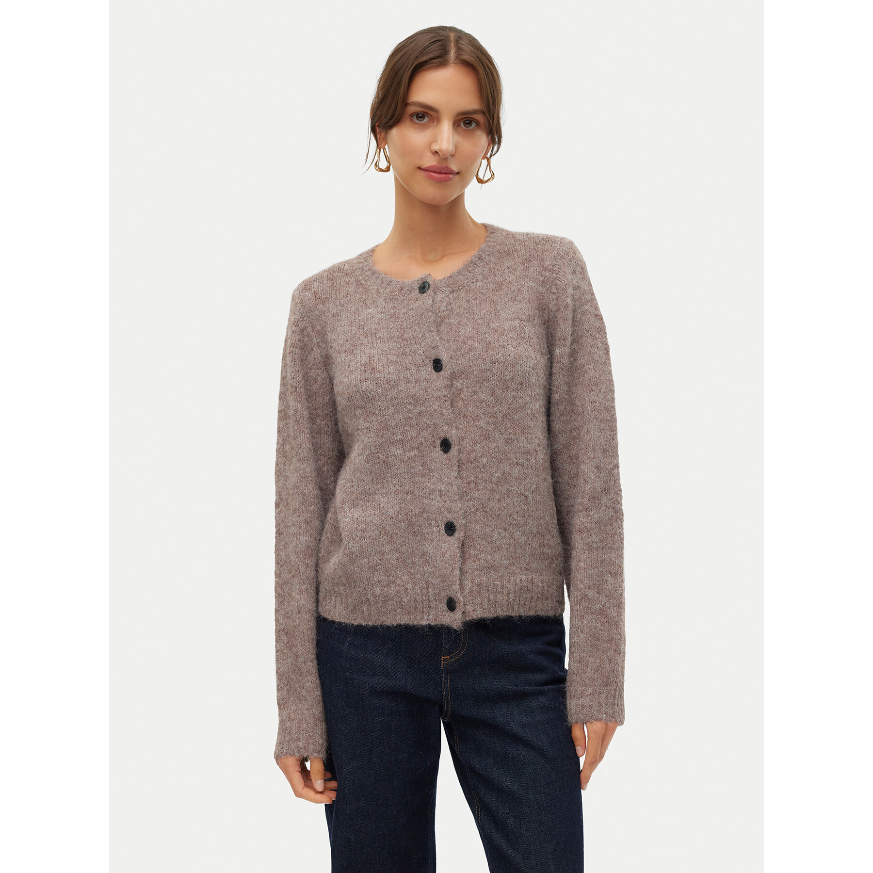 Vero Moda Strickjacke Novah 10320496 Braun Regular Fit