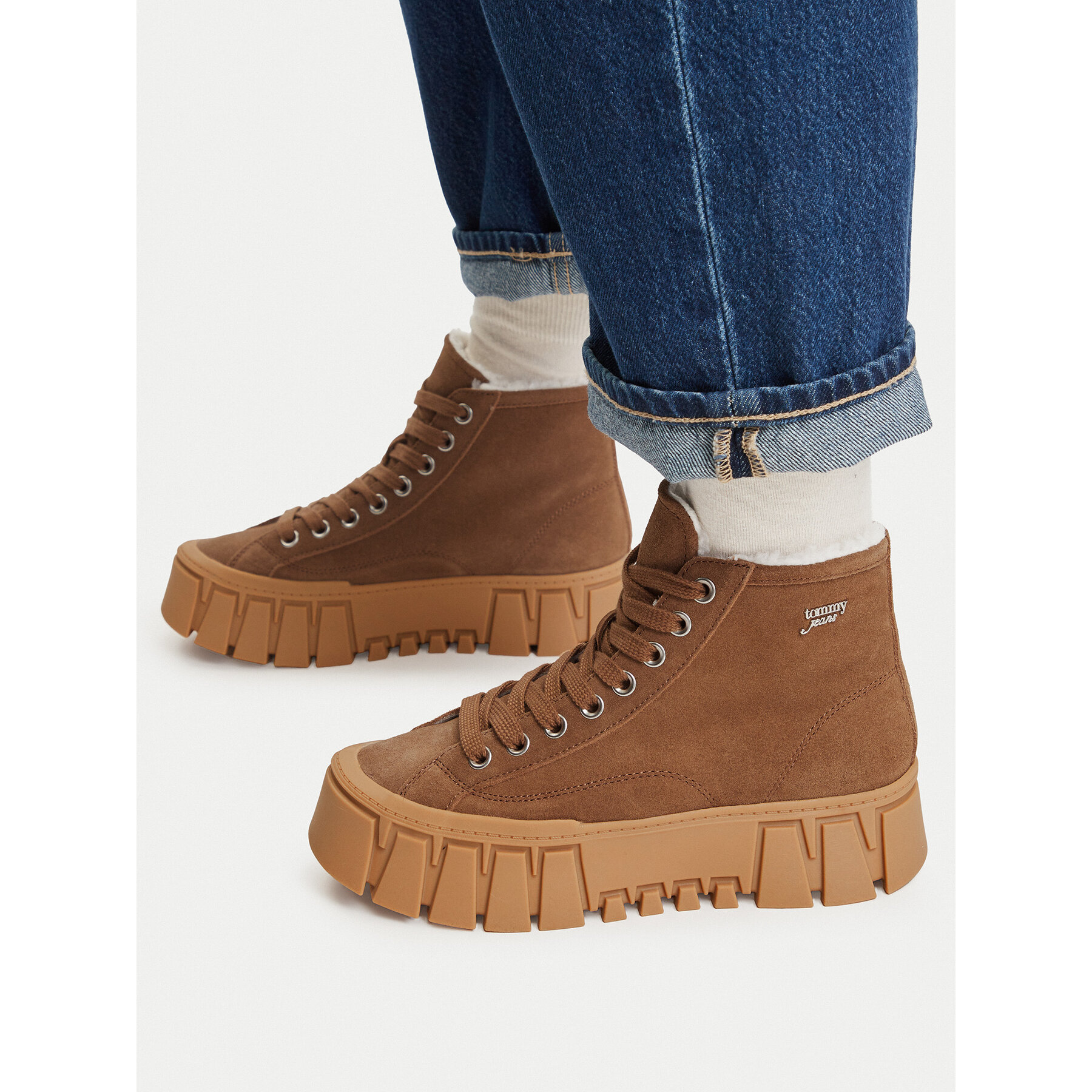 Зимни обувки Tommy Jeans Tjw Platform Sneaker Mc Wl EN0EN03134 Кафяв