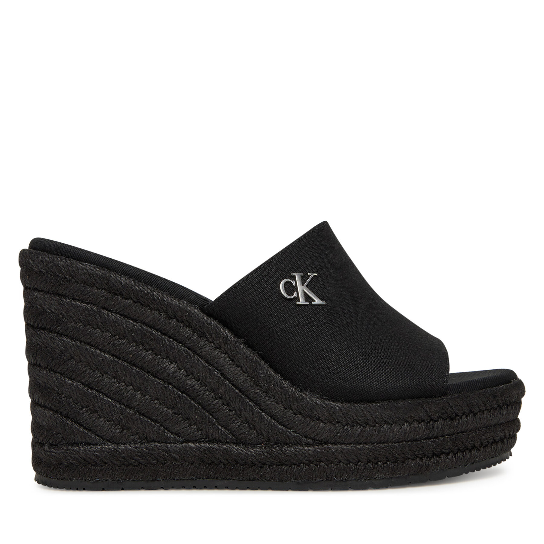 Dámske Espadrilky Calvin Klein Jeans, Rozmer: 37, Čierna, Wedge Rope Slide Mg YW0YW01699