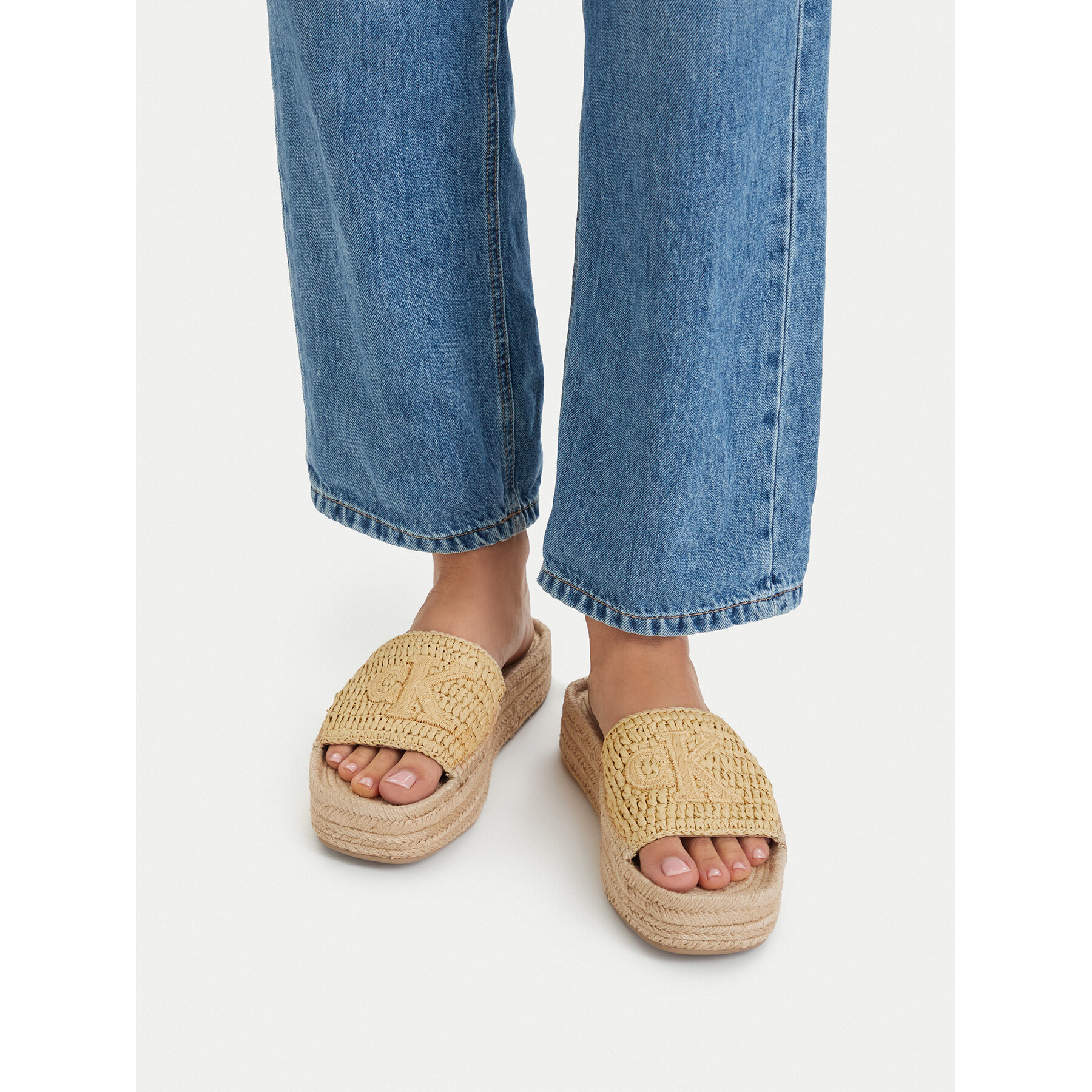 Espadrile Calvin Klein Ebeth HW0HW02895 Bej