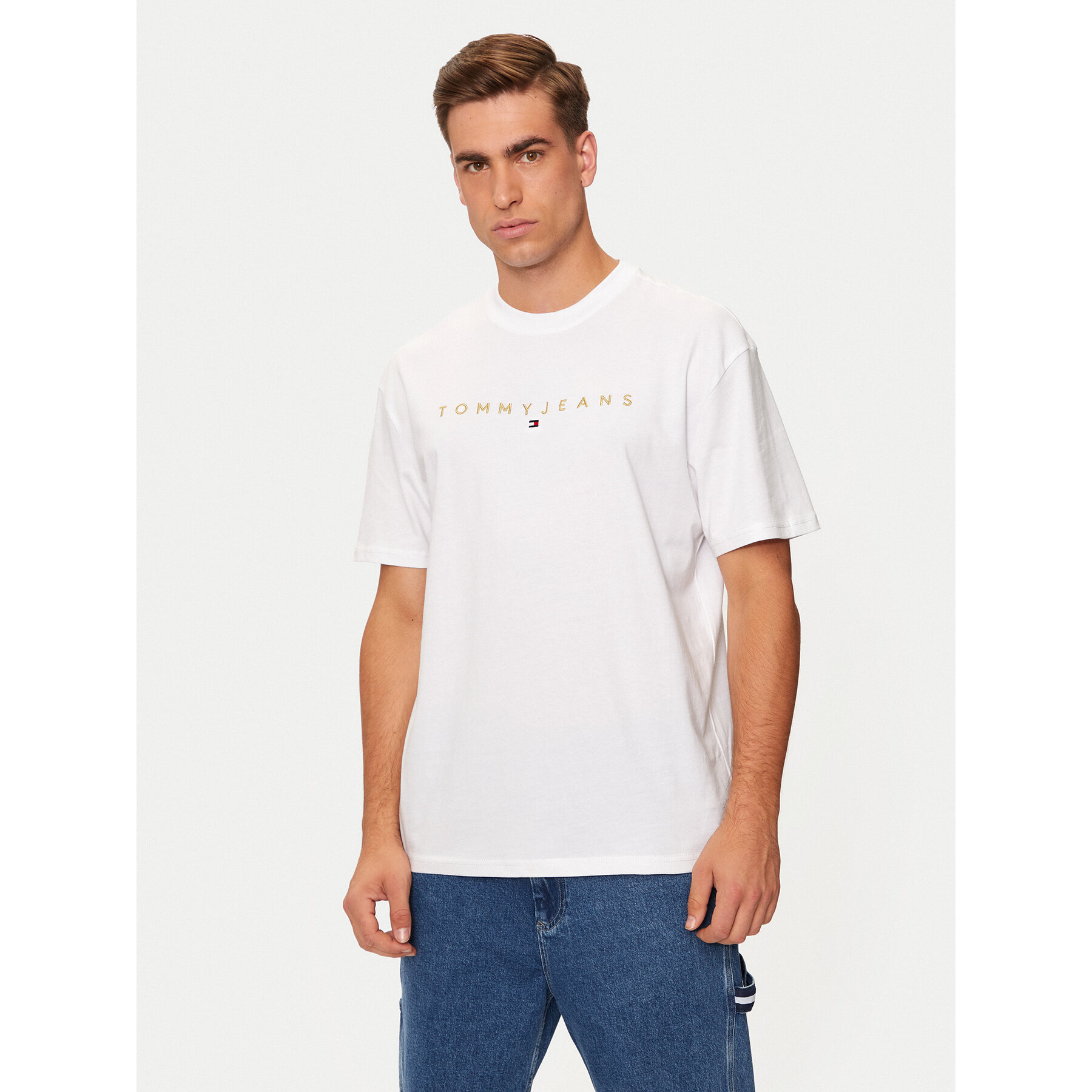 Tommy Jeans Póló DM0DM19694 Fehér Regular Fit