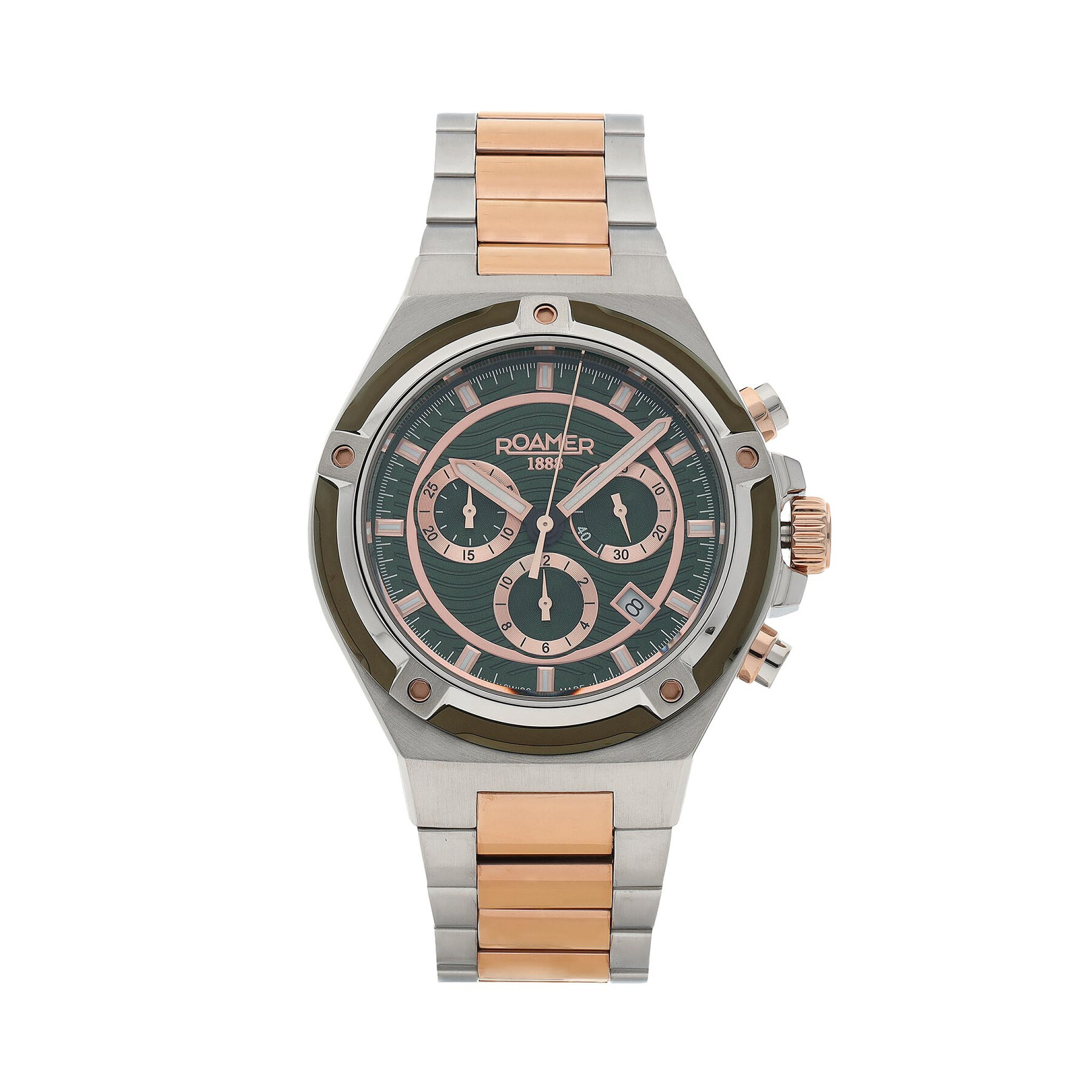 Ρολόι Roamer Tempomaster Chrono 221837 49 75 20 Ασημί