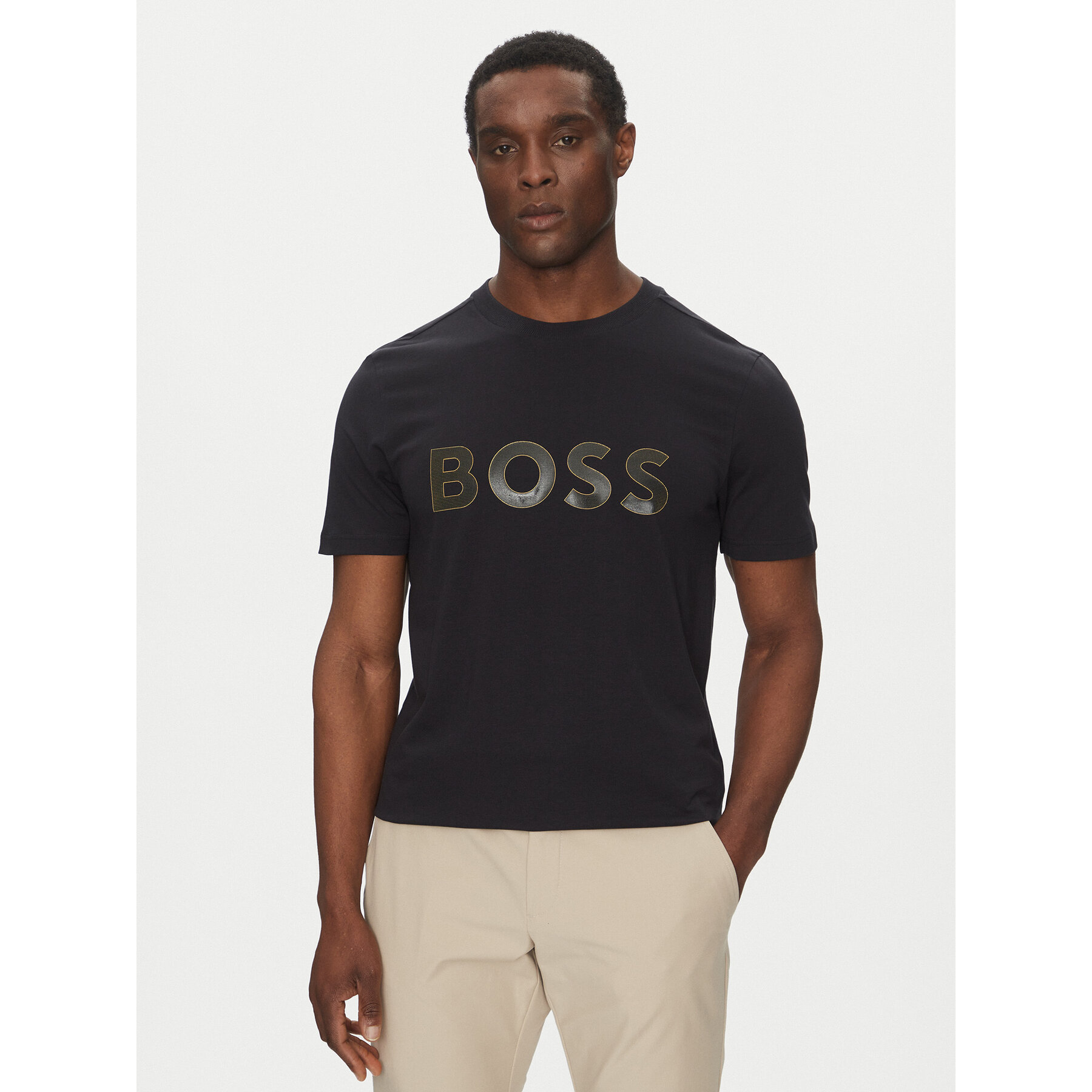 BOSS T-shirt TL Logo 50535170 Blu scuro Regular Fit