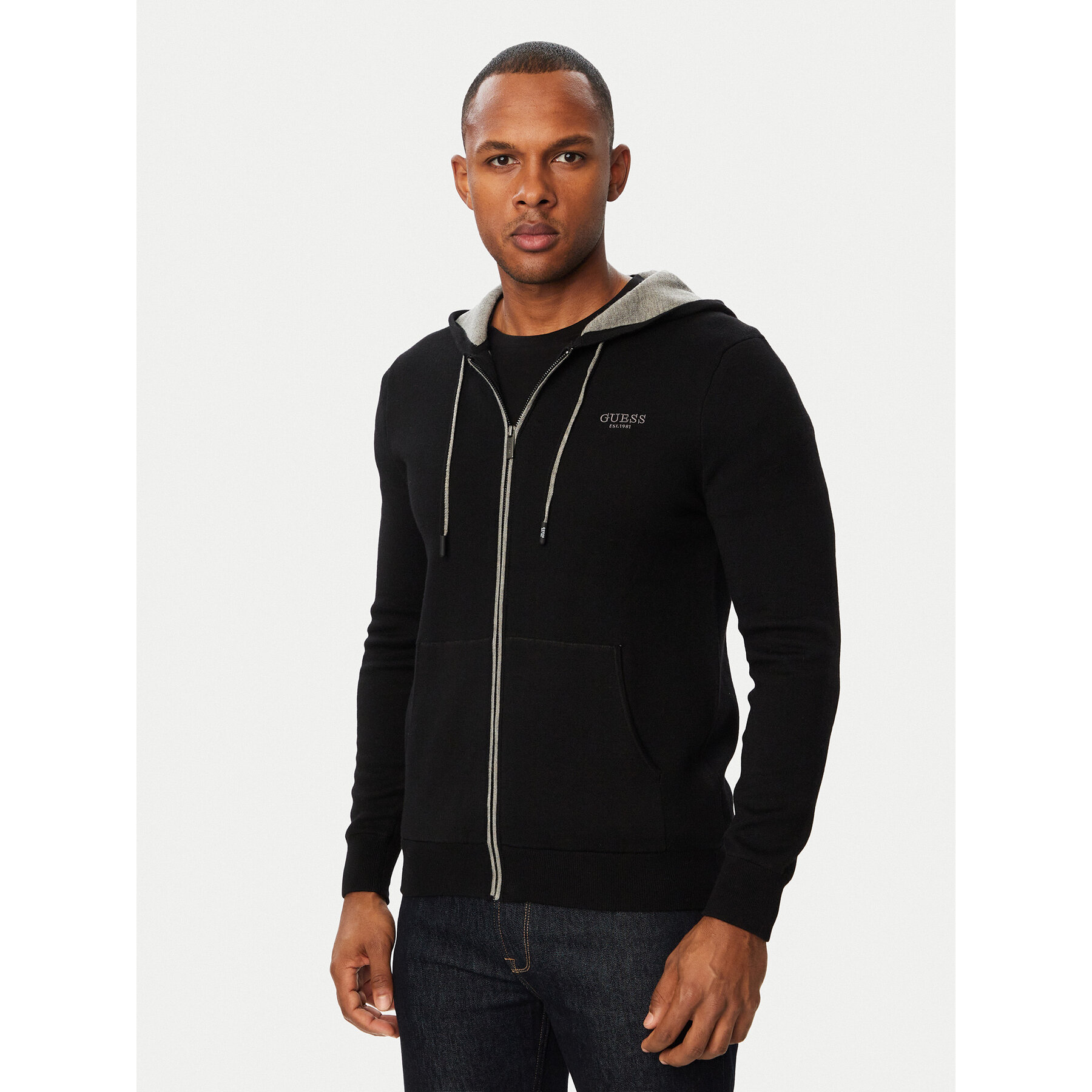Guess Sweatshirt M6BR12 Z1360 Schwarz Regular Fit