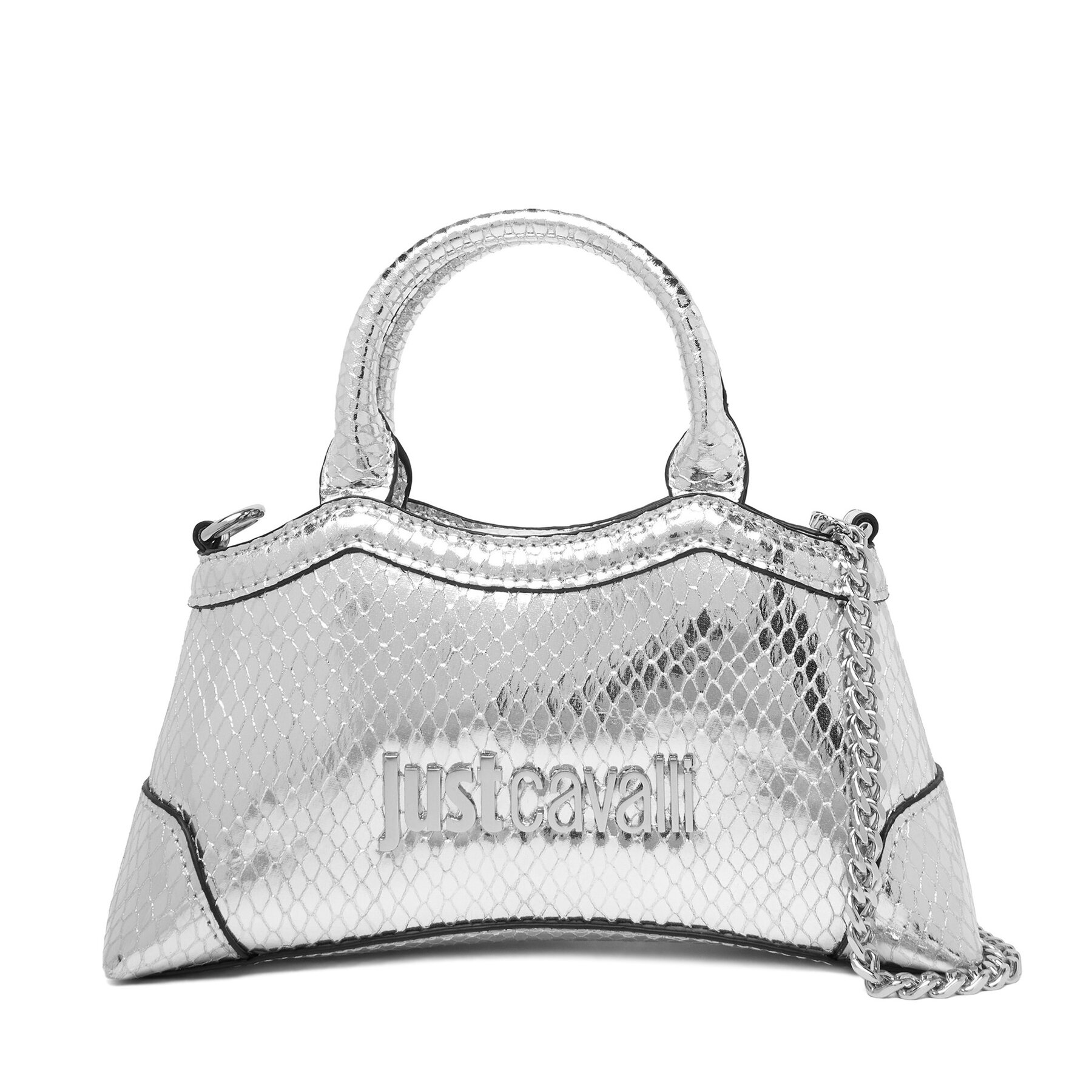 Geantă Just Cavalli 79RA4BZ1 ZS816 Argintiu