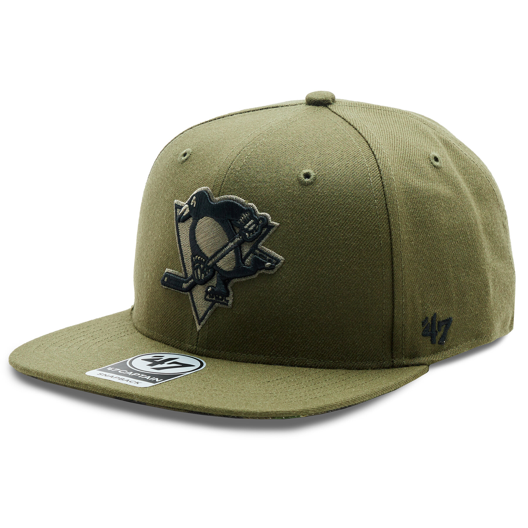 Gorra con visera 47 Brand NHL Pittsburgh Penguins Ballpark Camo '47 CAPTAIN H-BCAMO15WBP-SW Verde