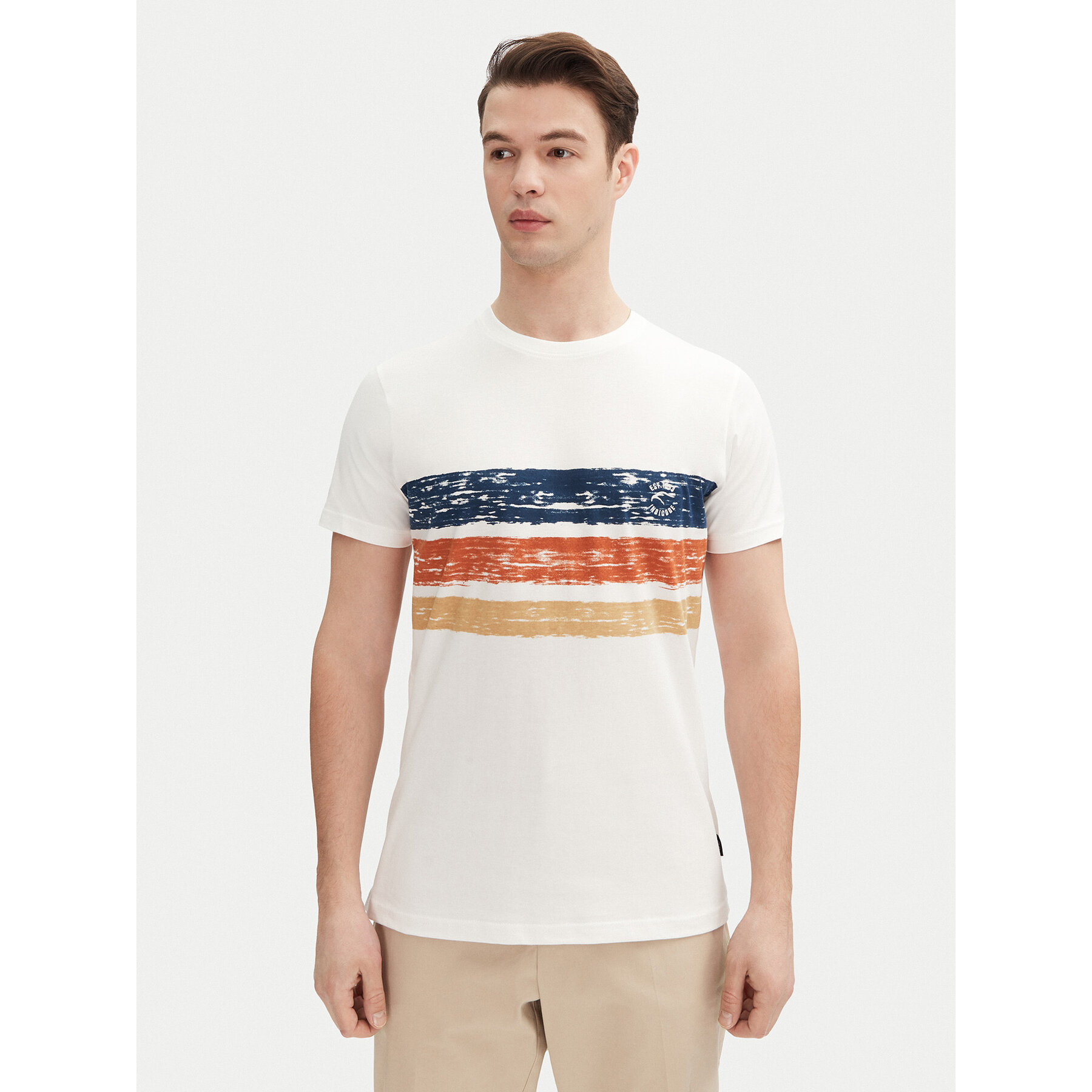 INDICODE INDICODE T-Shirt Caron 41-051 Μπλε Regular Fit
