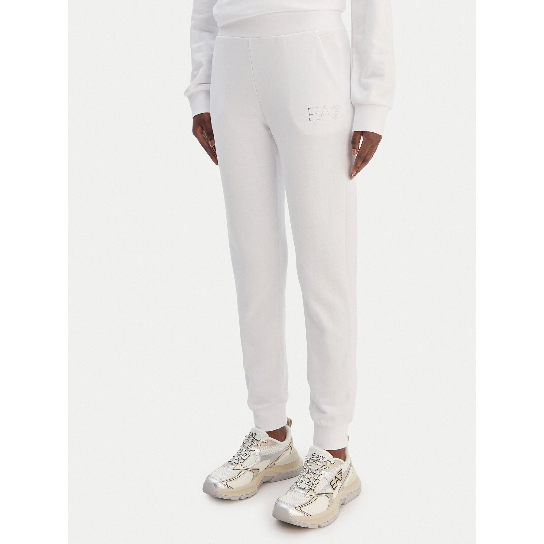EA7 Emporio Armani Jogginghose 7W000538 AF15831 U0002 Weiß Regular Fit