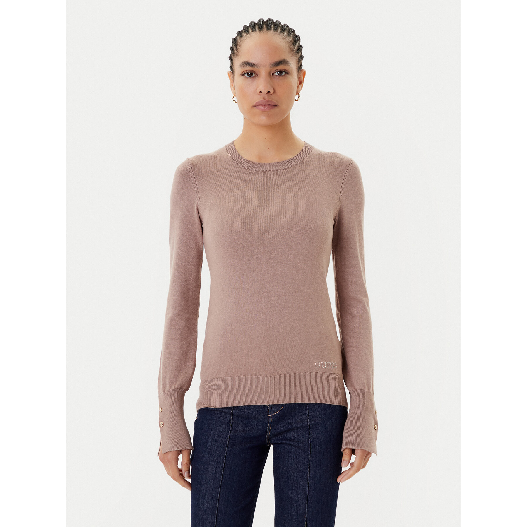 Guess Pullover W2YR30 Z2V62 Braun Regular Fit