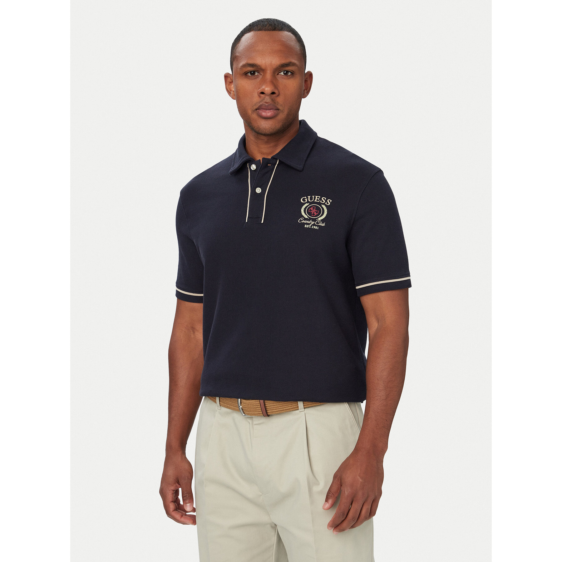 Guess Polo M6YP17 K4398 Tamnoplava Regular Fit