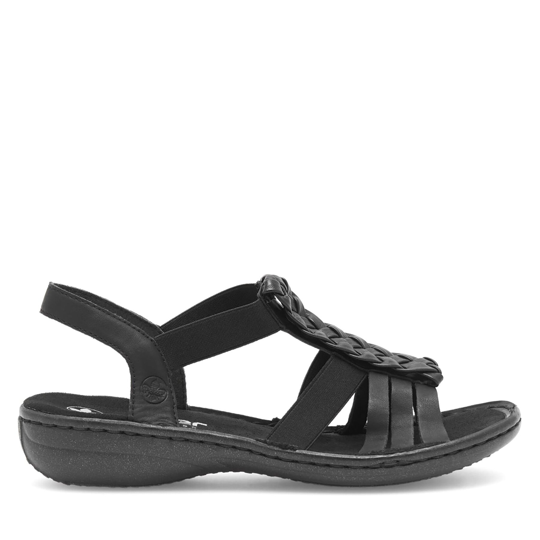 Szandál Rieker 60809-00 Fekete