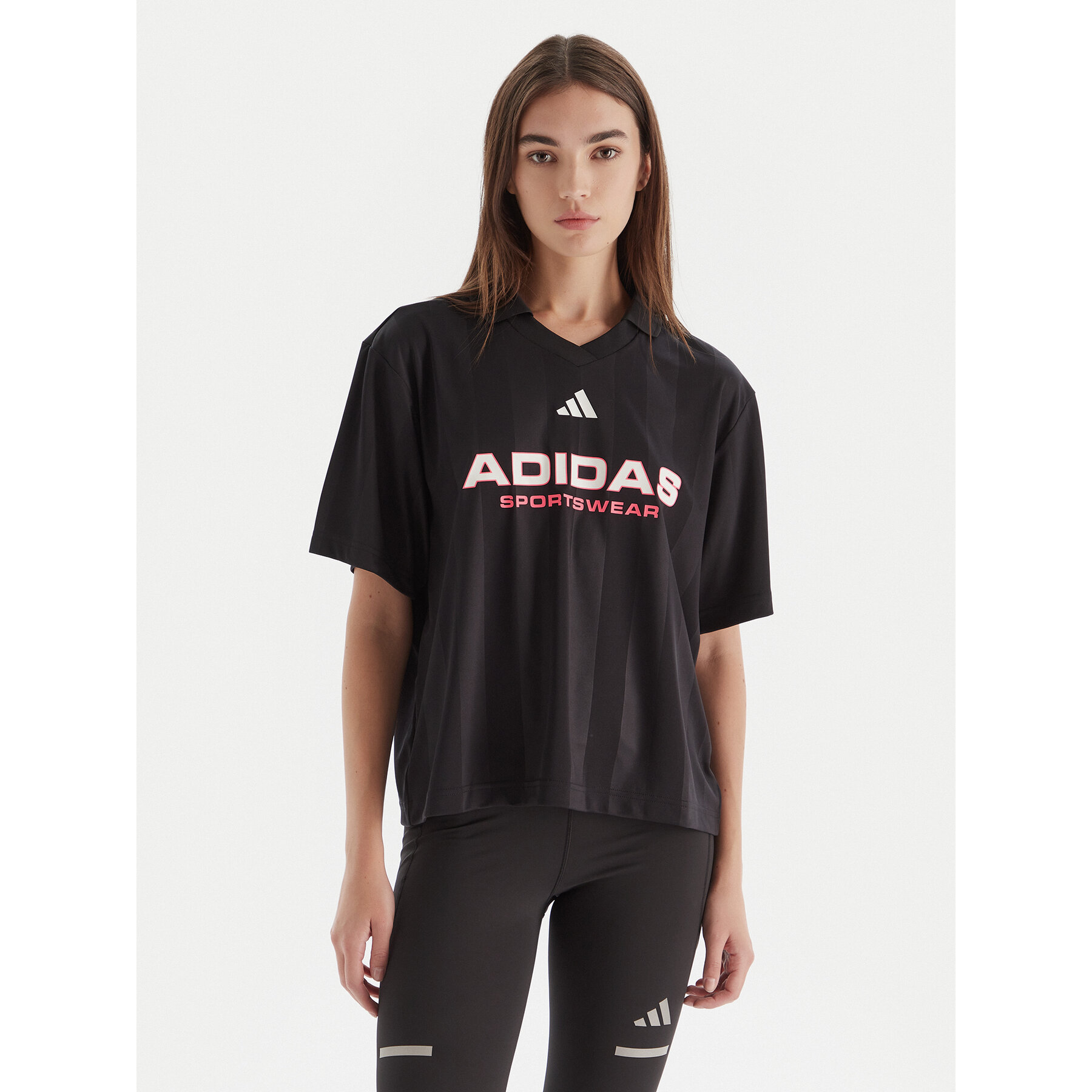 adidas Polo Tiro JN2749 Μαύρο Loose Fit
