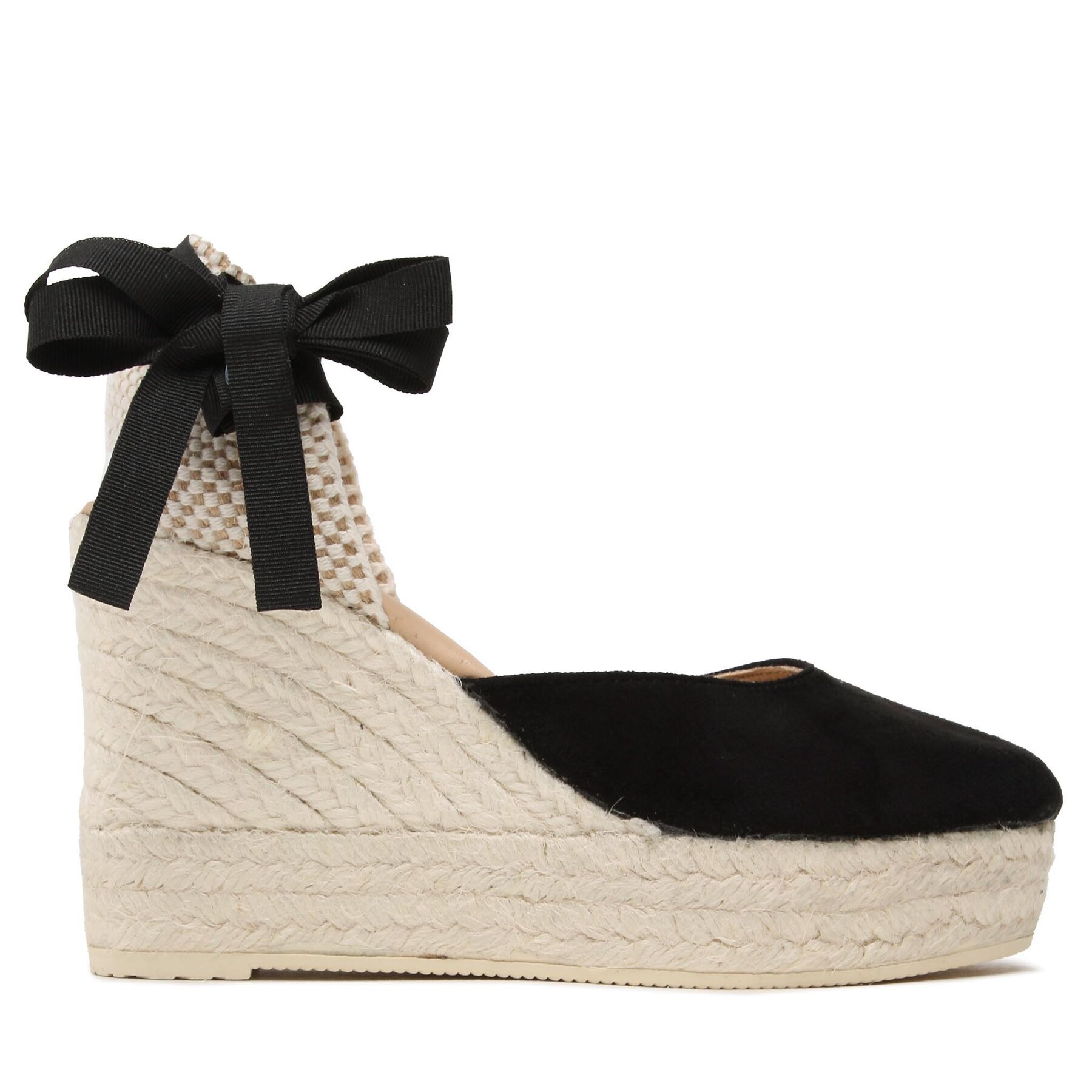 Espadrilky Manebi Wedge Espadrilles K 1.0 WV Černá
