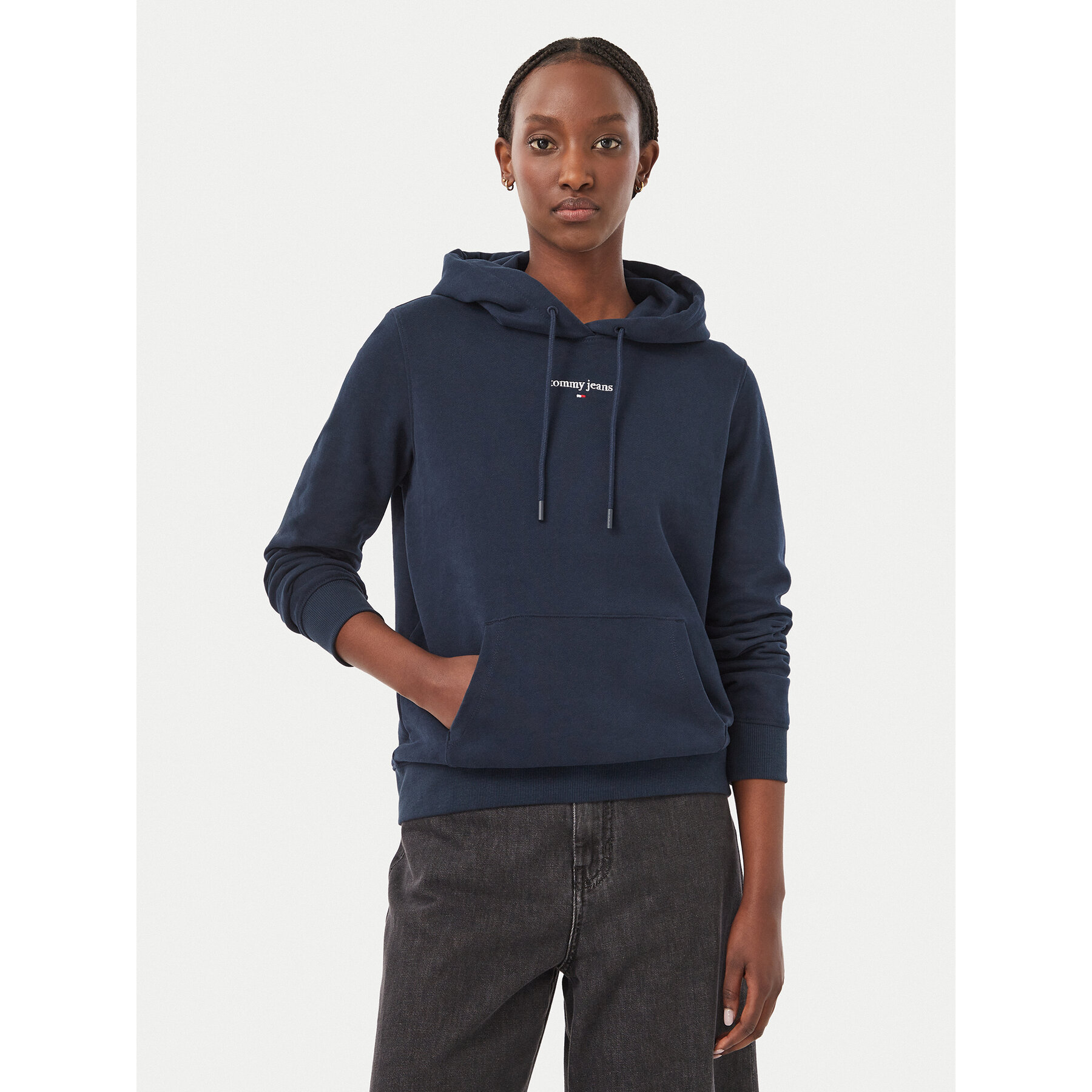 Tommy Jeans Sweatshirt Classic Logo DW0DW23537 Dunkelblau Regular Fit