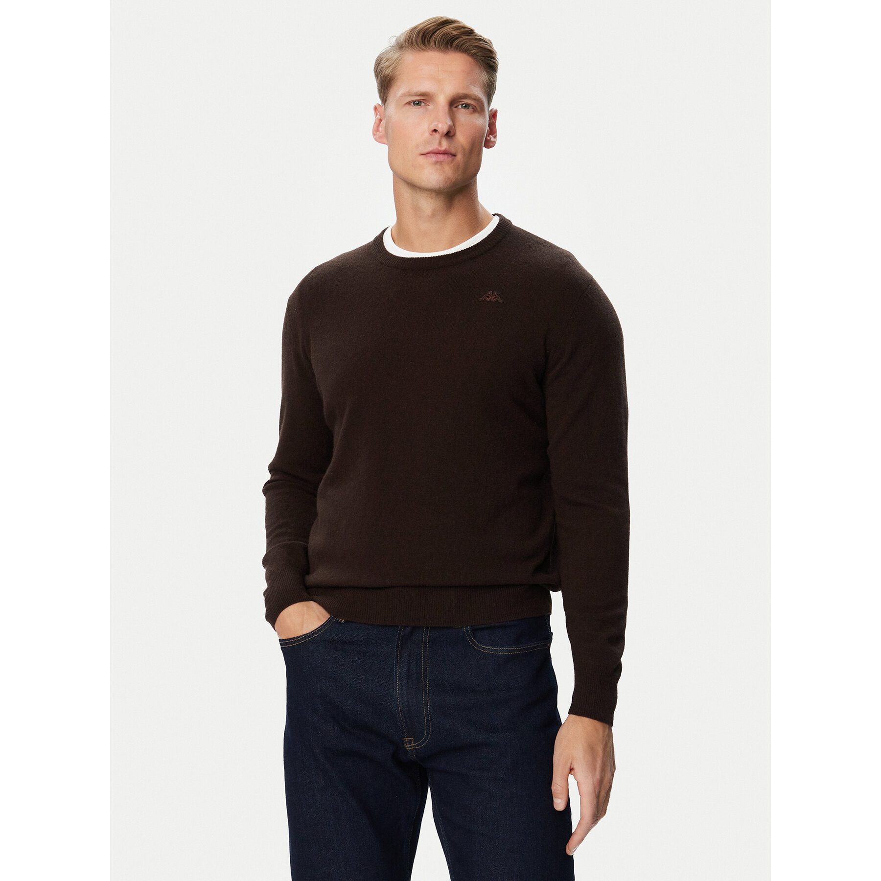 Robe di Kappa Pullover Lamb Bimbereke 670477X Dunkelbraun Regular Fit
