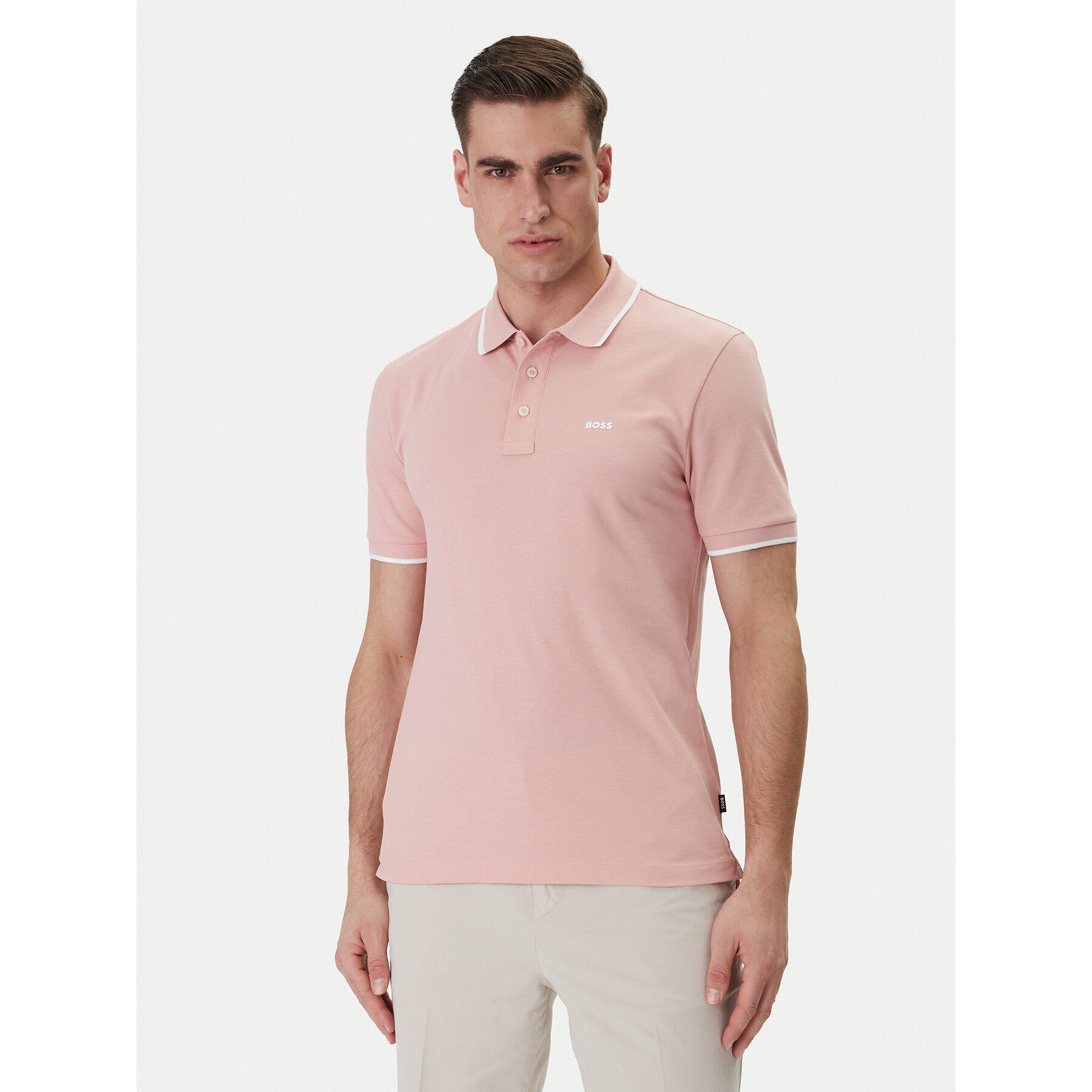 Boss Poloshirt Parlay 190 50494697 Rosa Regular Fit