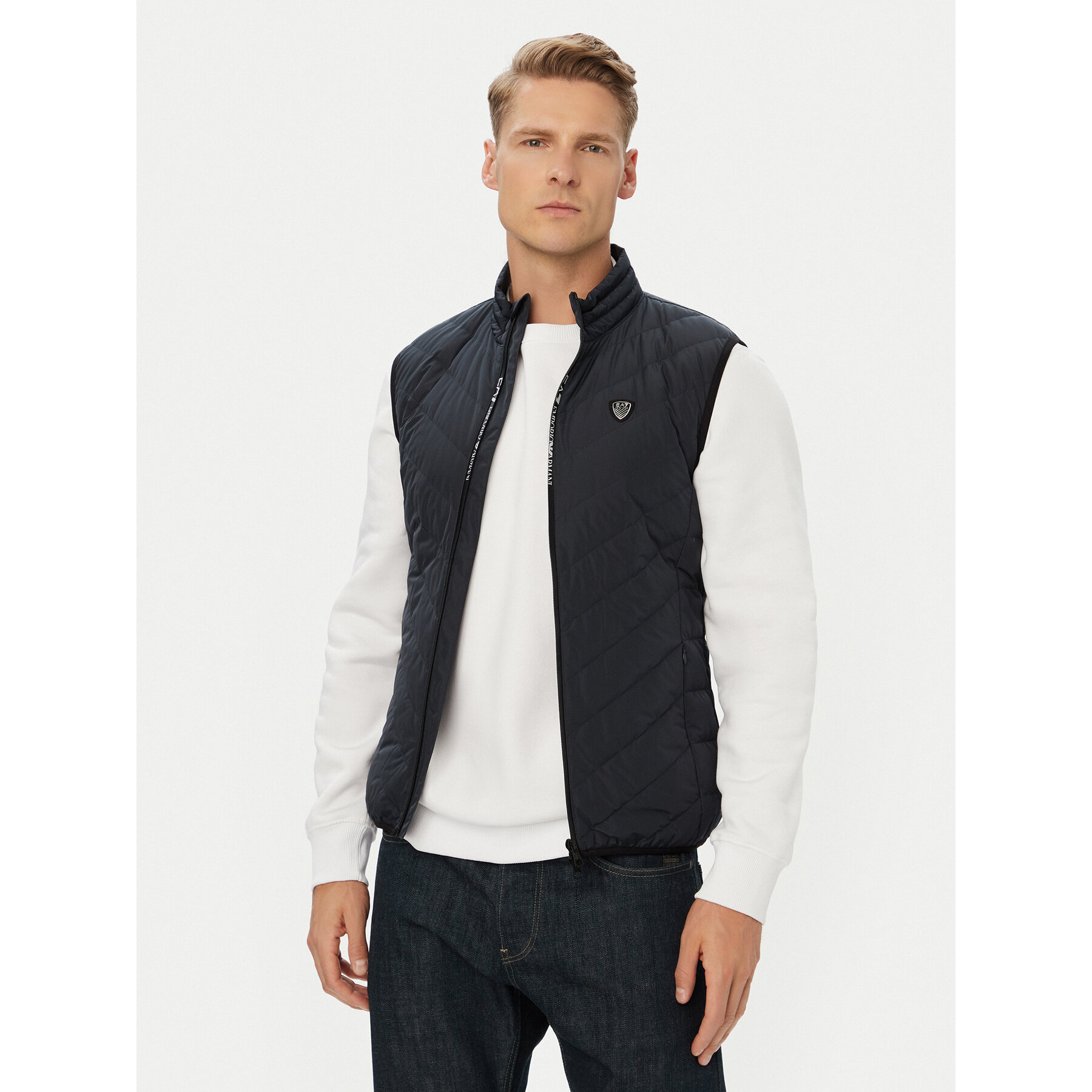 EA7 Emporio Armani Weste 8NPQ03 PNE1Z 1578 Dunkelblau Regular Fit