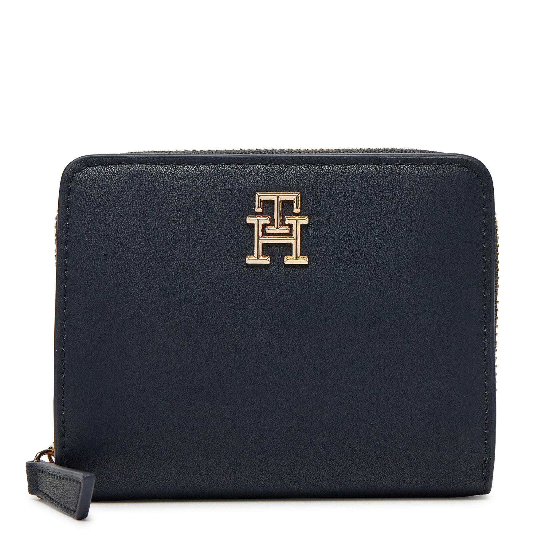 Mały Portfel Damski Tommy Hilfiger Granatowy Th Logotape Med Za AW0AW17408