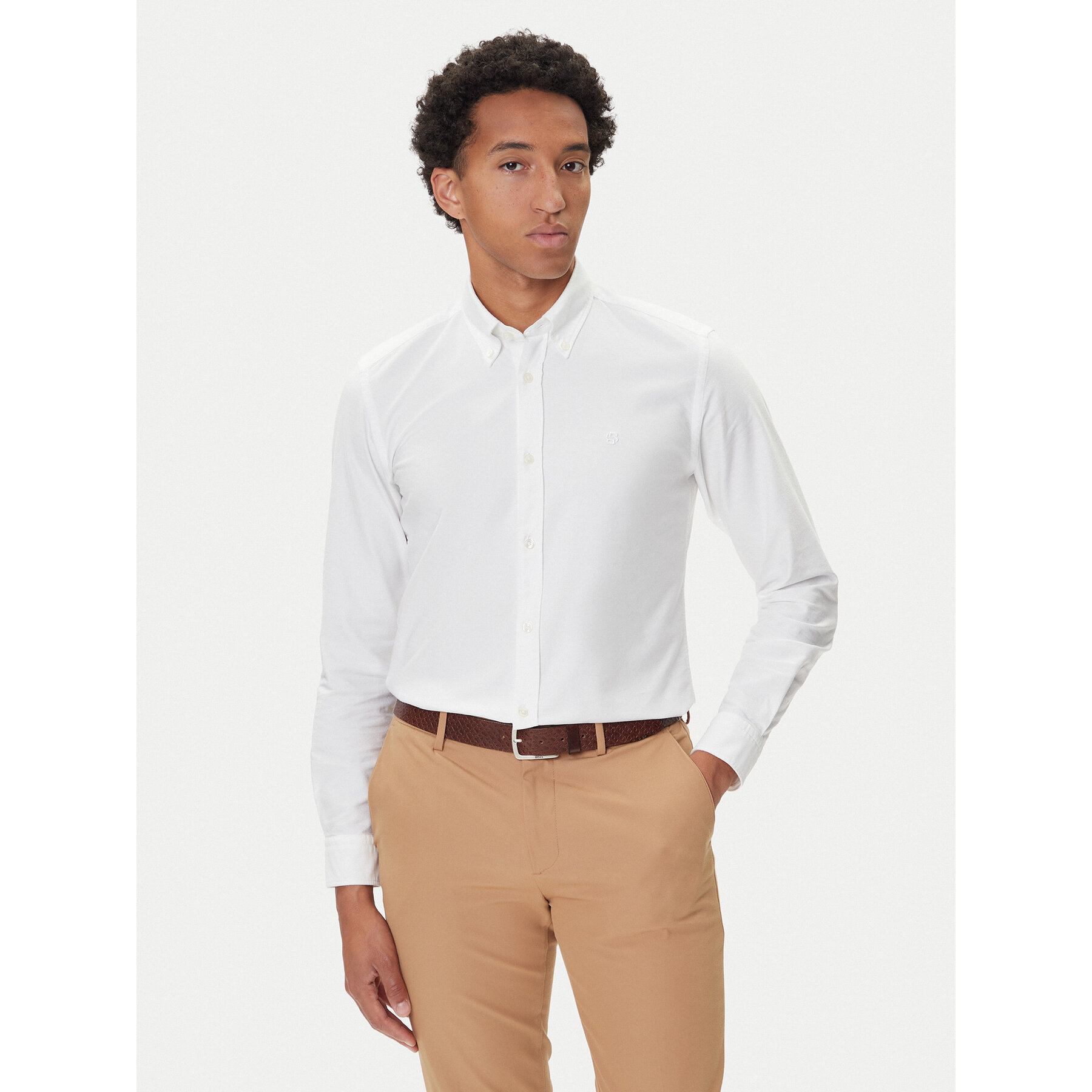 BOSS Hemd H-Roan 50544951 Weiß Slim Fit