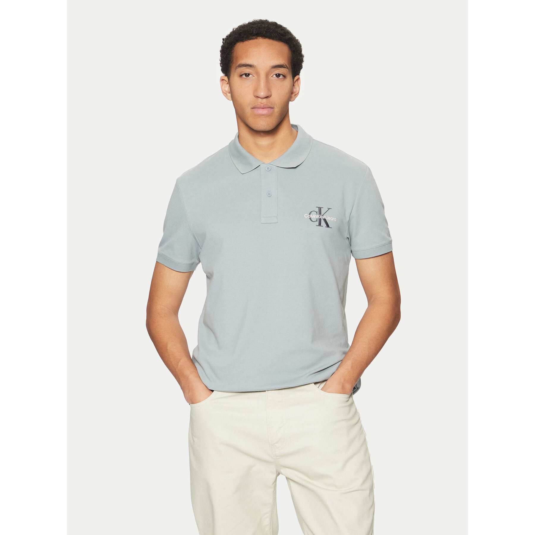 Calvin Klein Jeans Polo Monologo J30J325664 Blu Regular Fit