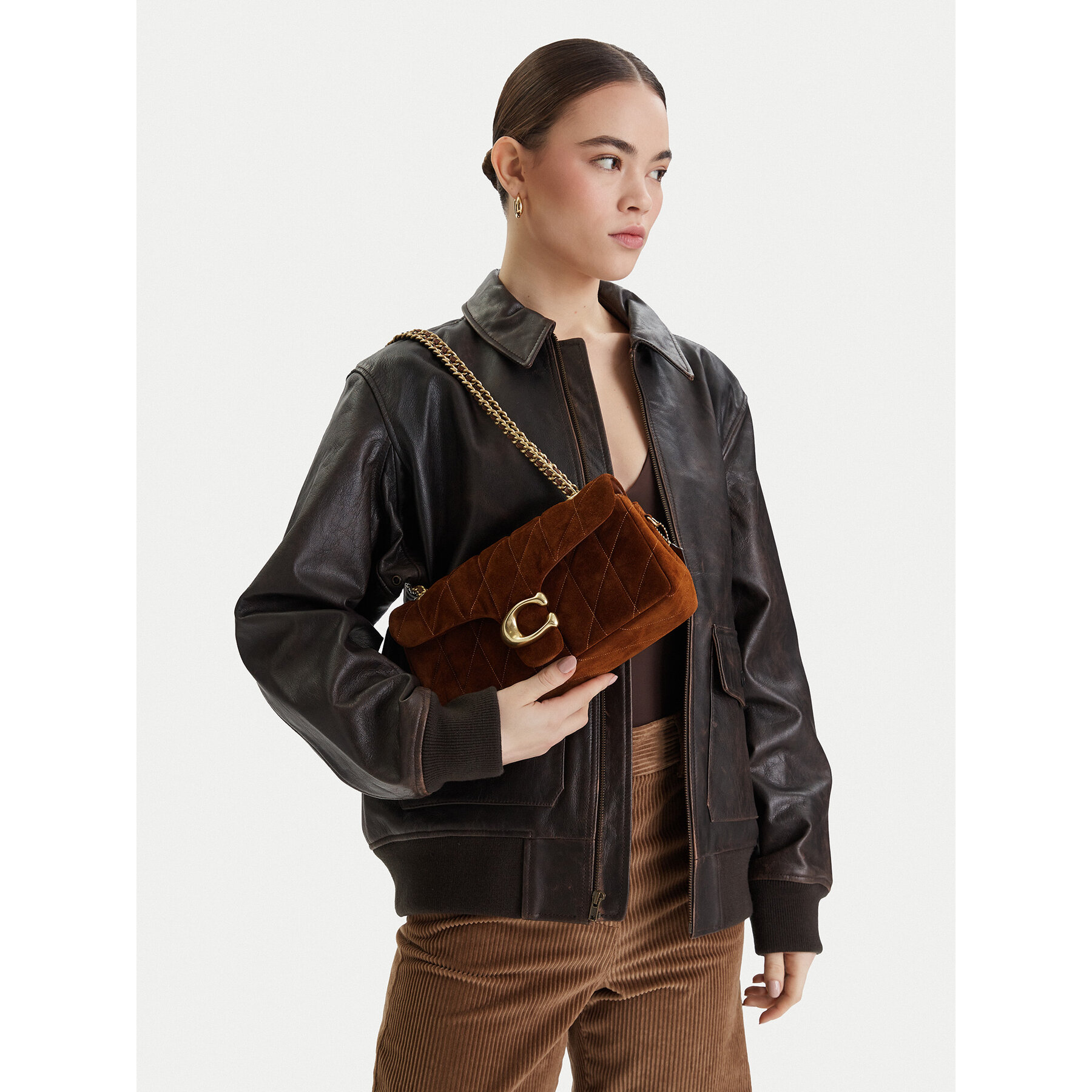 Damska Torebka Coach, Brązowy Tabby CCK49