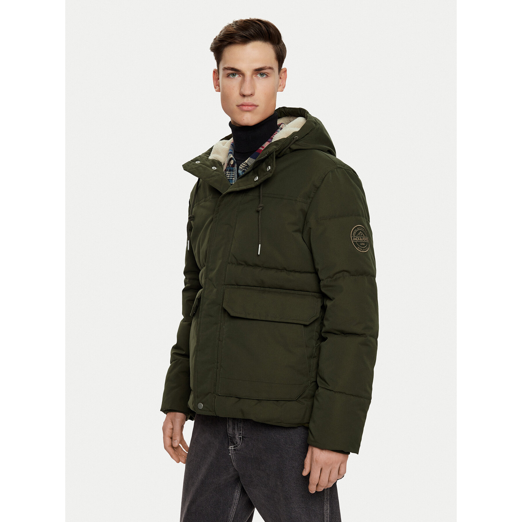 Jack & Jones Winterjacke Carl 12256901 Grün Straight Fit