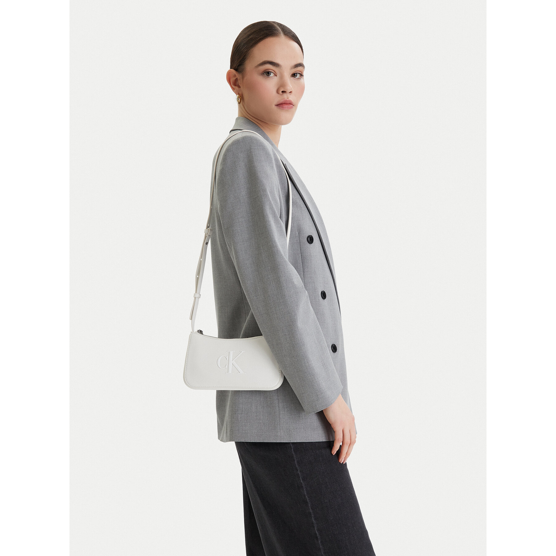 Geantă Calvin Klein Bold Ck Mini Bag LV04F1125G Alb