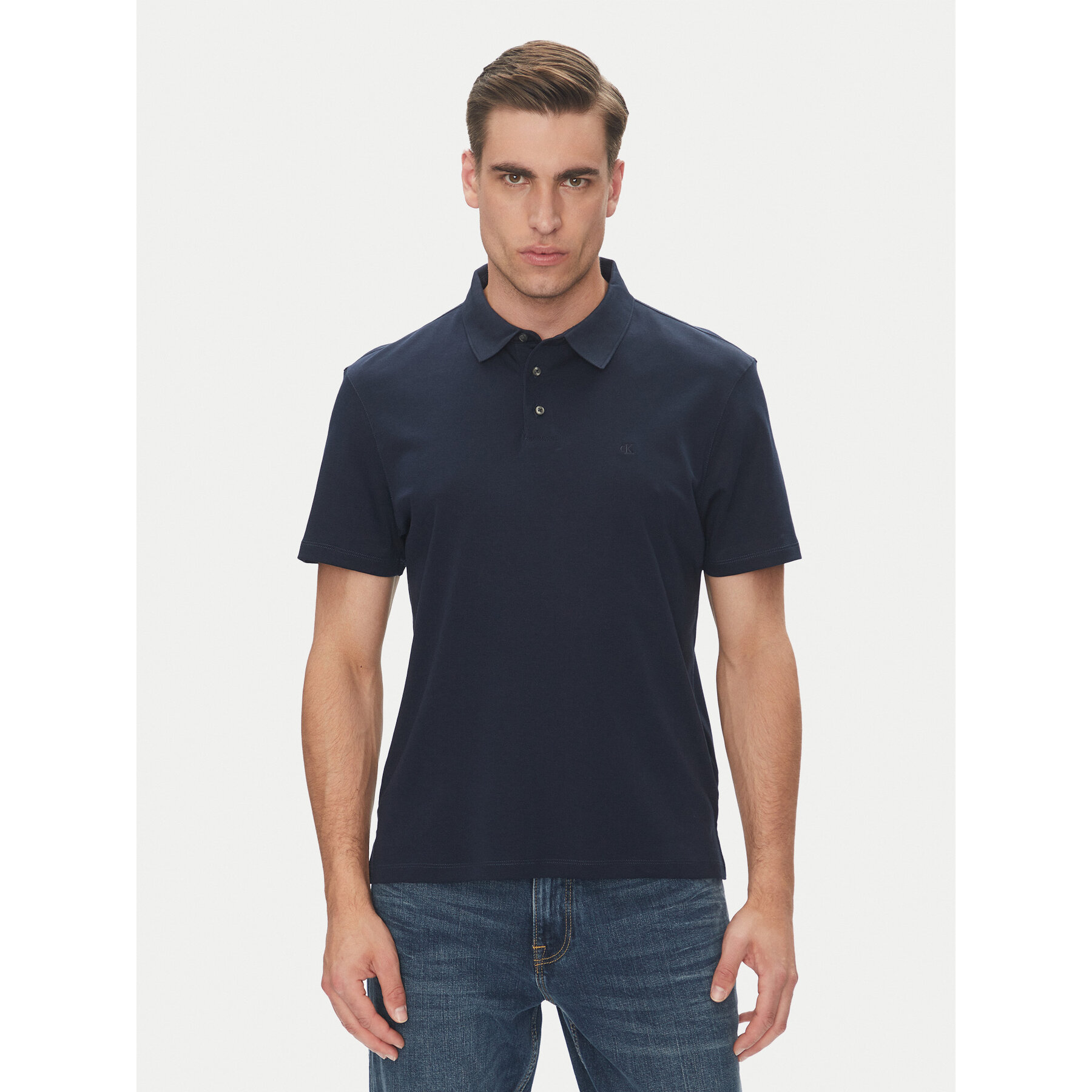 Calvin Klein Pólóing Supima LV04LB276G Sötétkék Regular Fit
