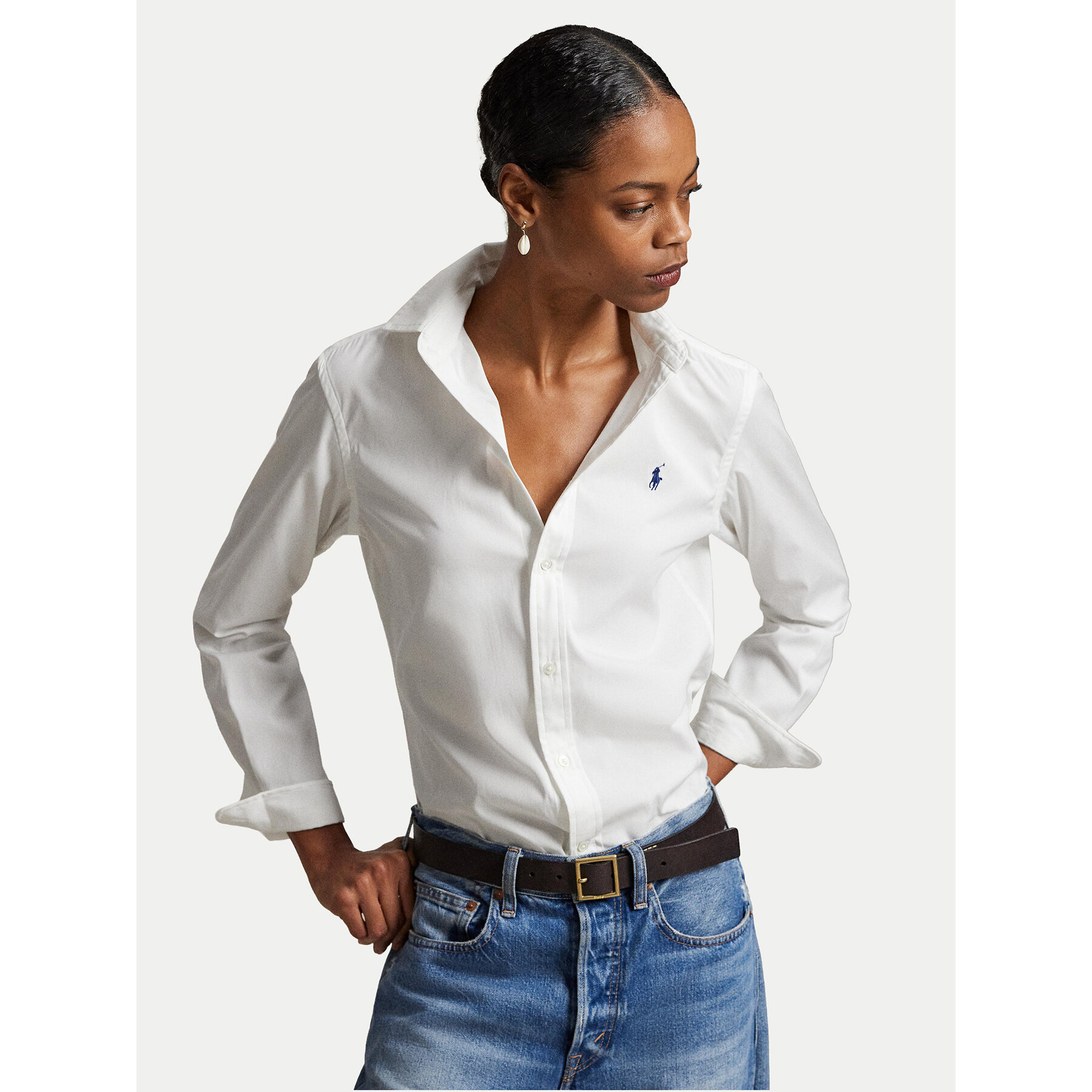 Polo Ralph Lauren Hemd 211891376001 Weiß Slim Fit