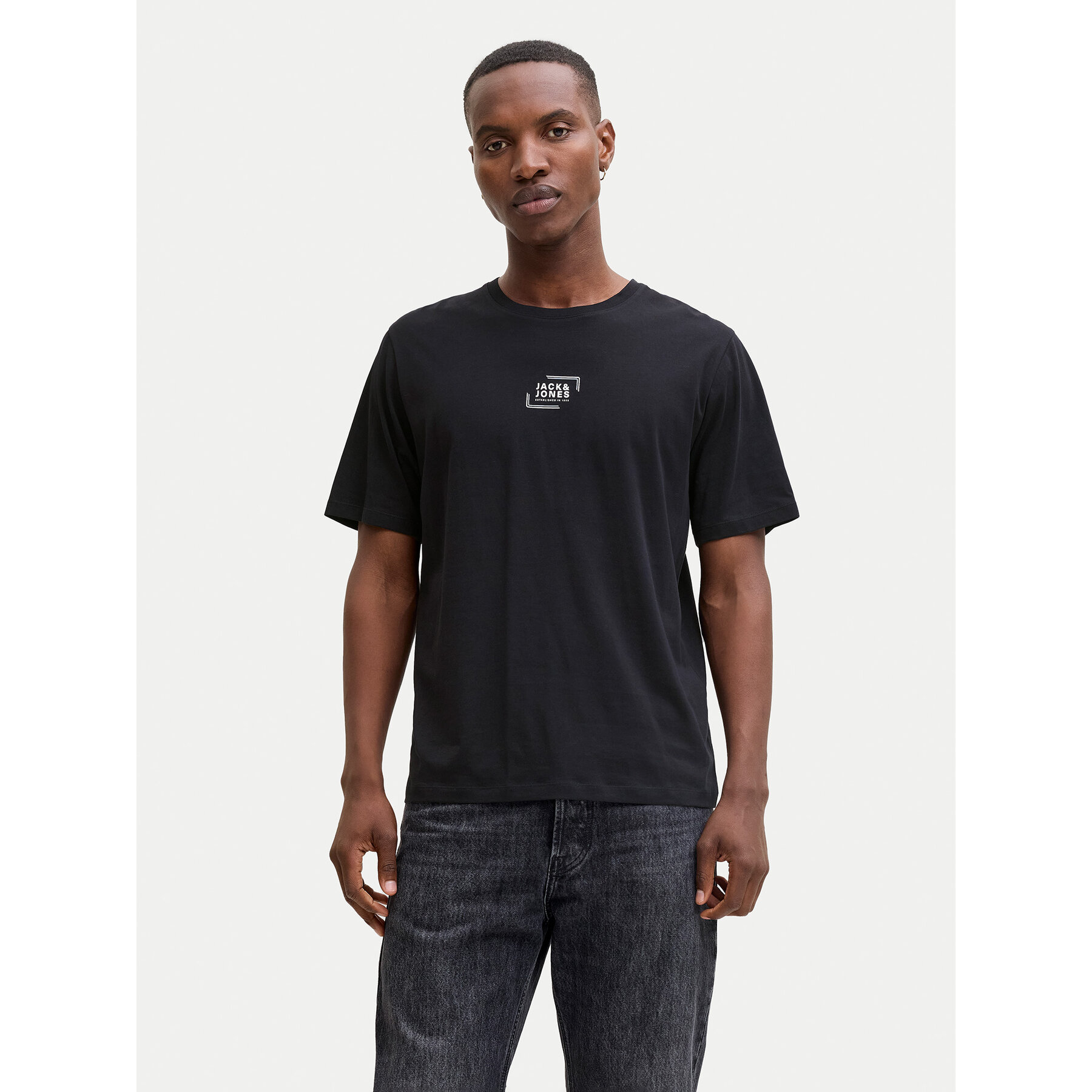Jack & Jones Póló Corp Graphic 12268415 Fekete Regular Fit