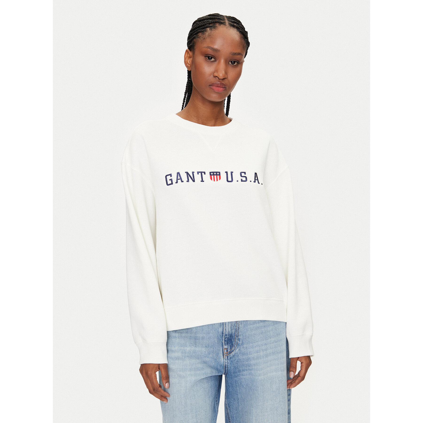 Gant Sweatshirt 4200577 Weiß Regular Fit