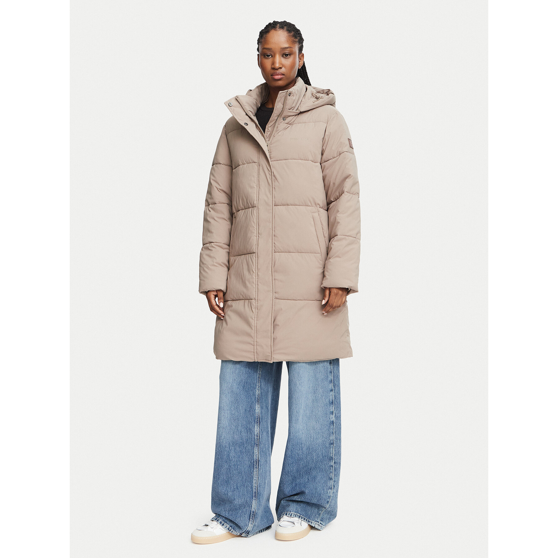 Guess Jeans Winterjacke W6BL31 W3797 Dunkelbeige Regular Fit
