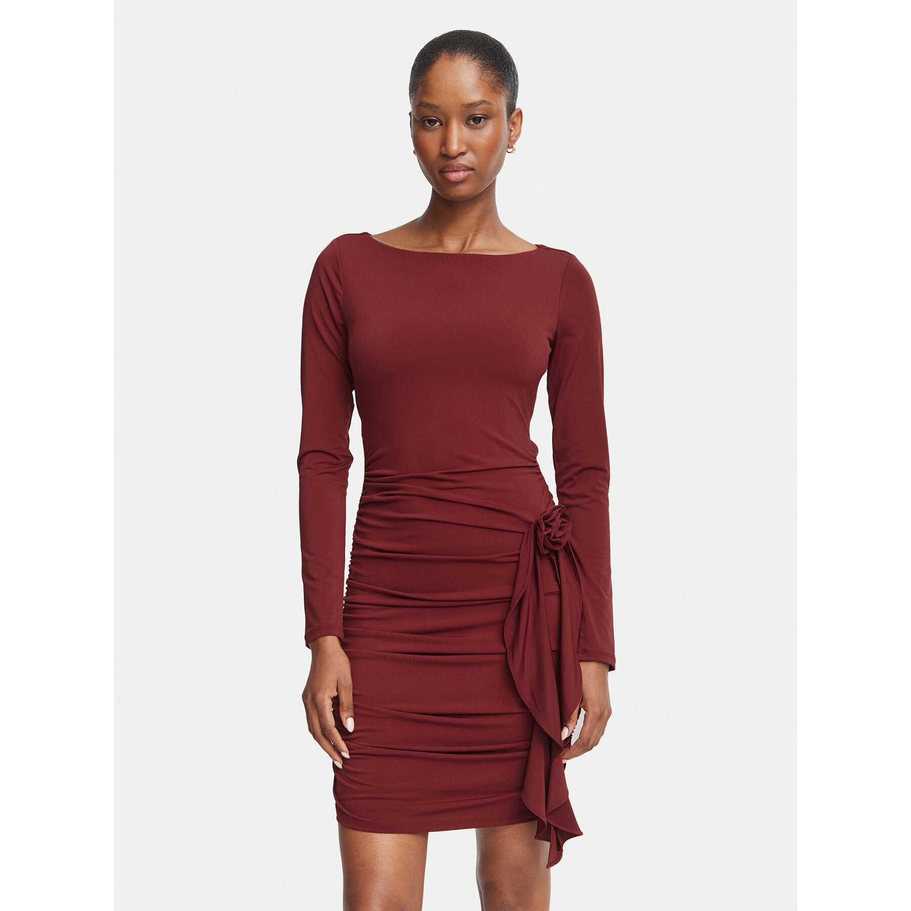 Guess Coctailkleid W6BK19 K6104 Dunkelrot Slim Fit