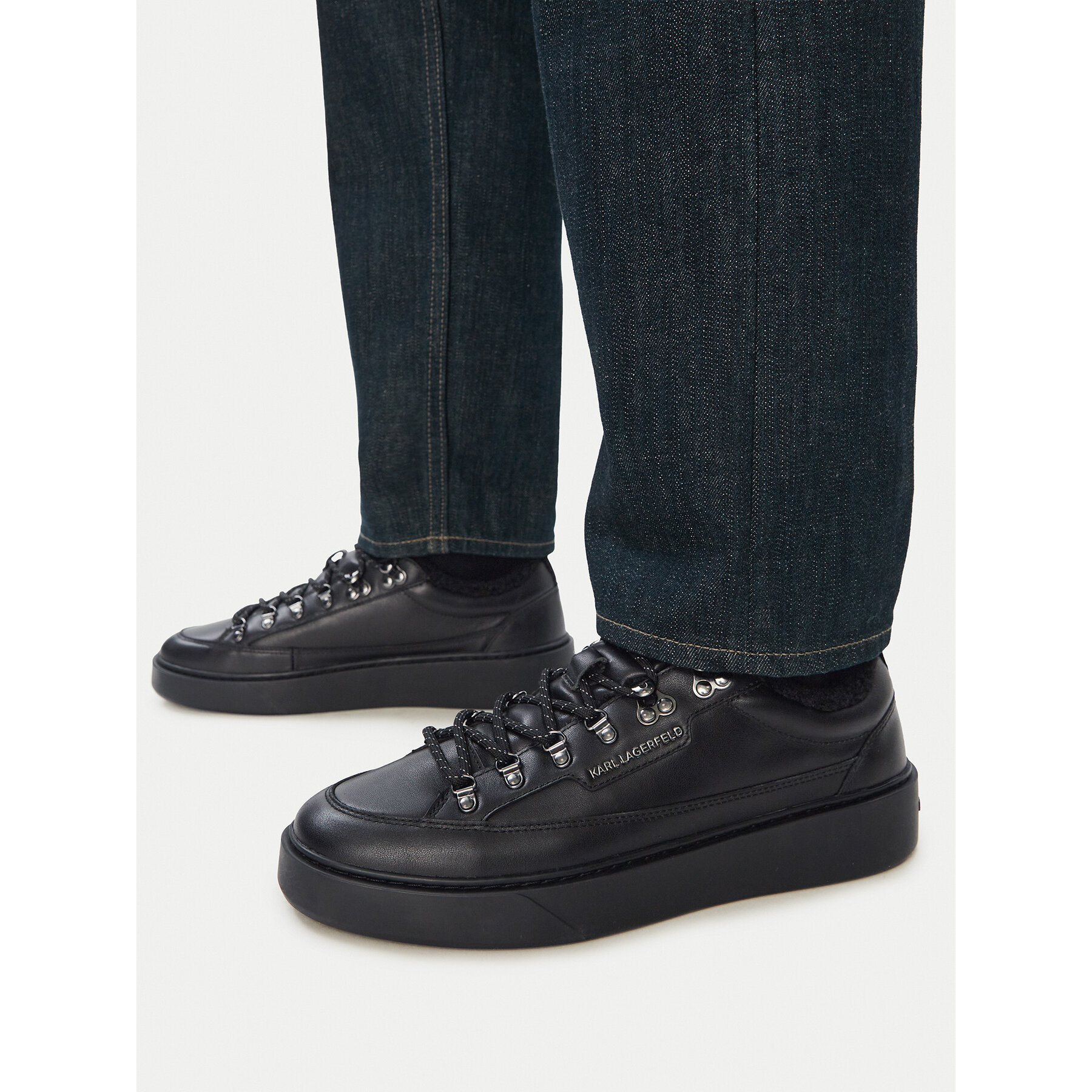 Sneakers KARL LAGERFELD Flint II KL53323L Negru