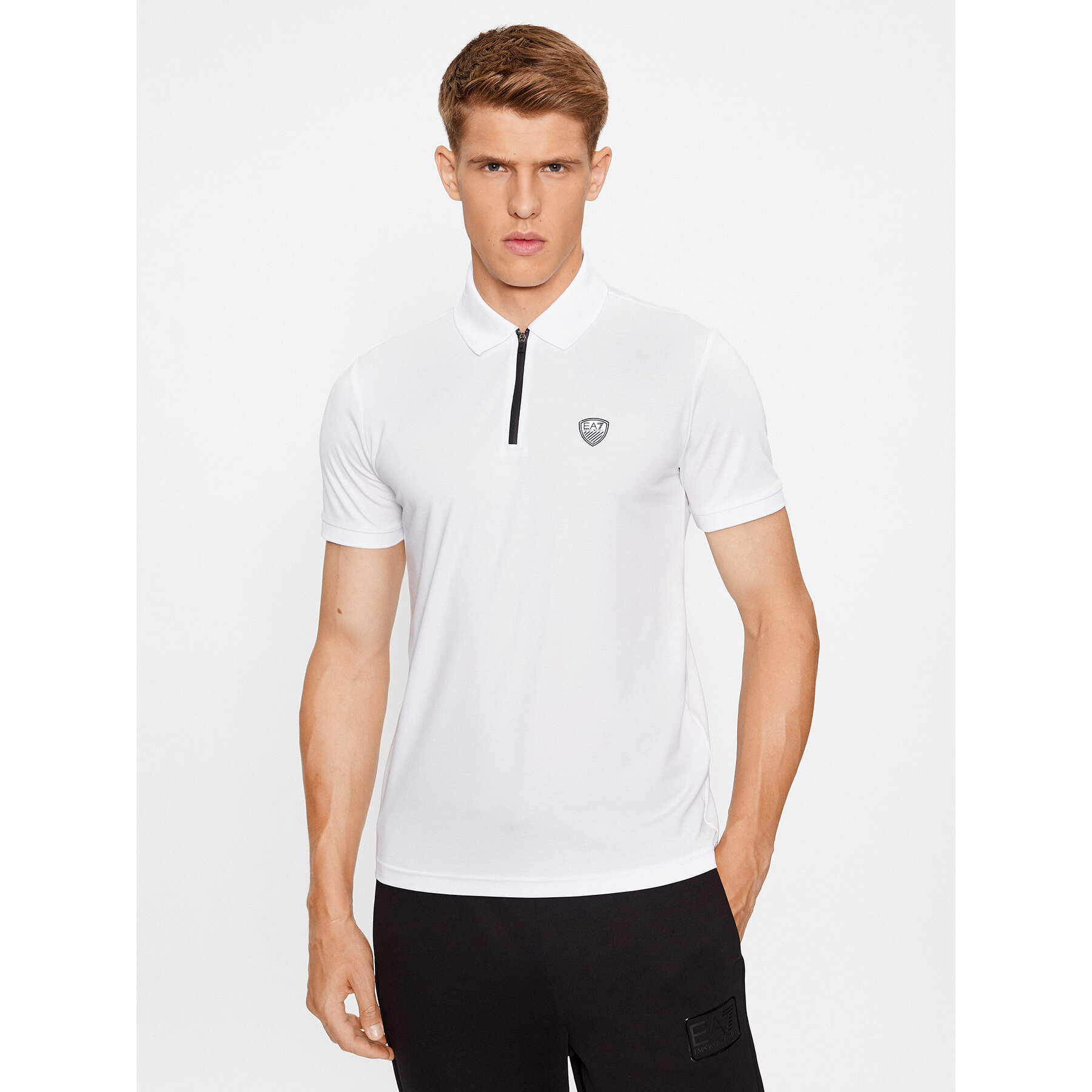 EA7 Emporio Armani Polo 8NPF13 PJRGZ 1100 Bianco Regular Fit