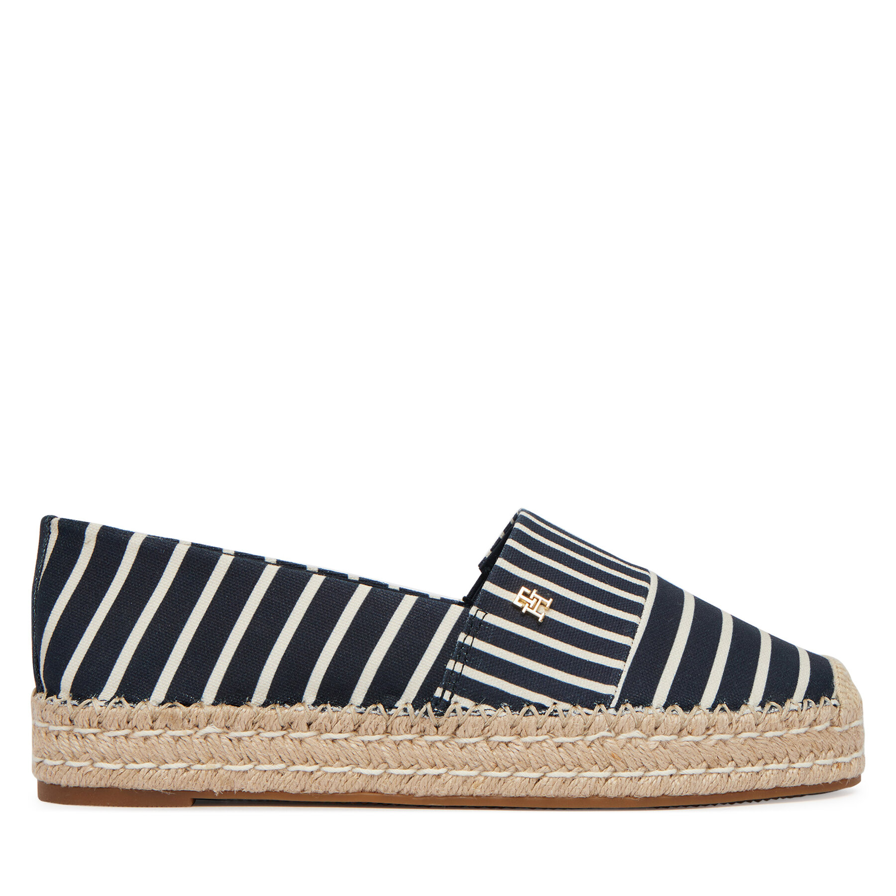 Espadrile Tommy Hilfiger Th Platform Espadrille Stripes FW0FW09143 Mornarsko modra