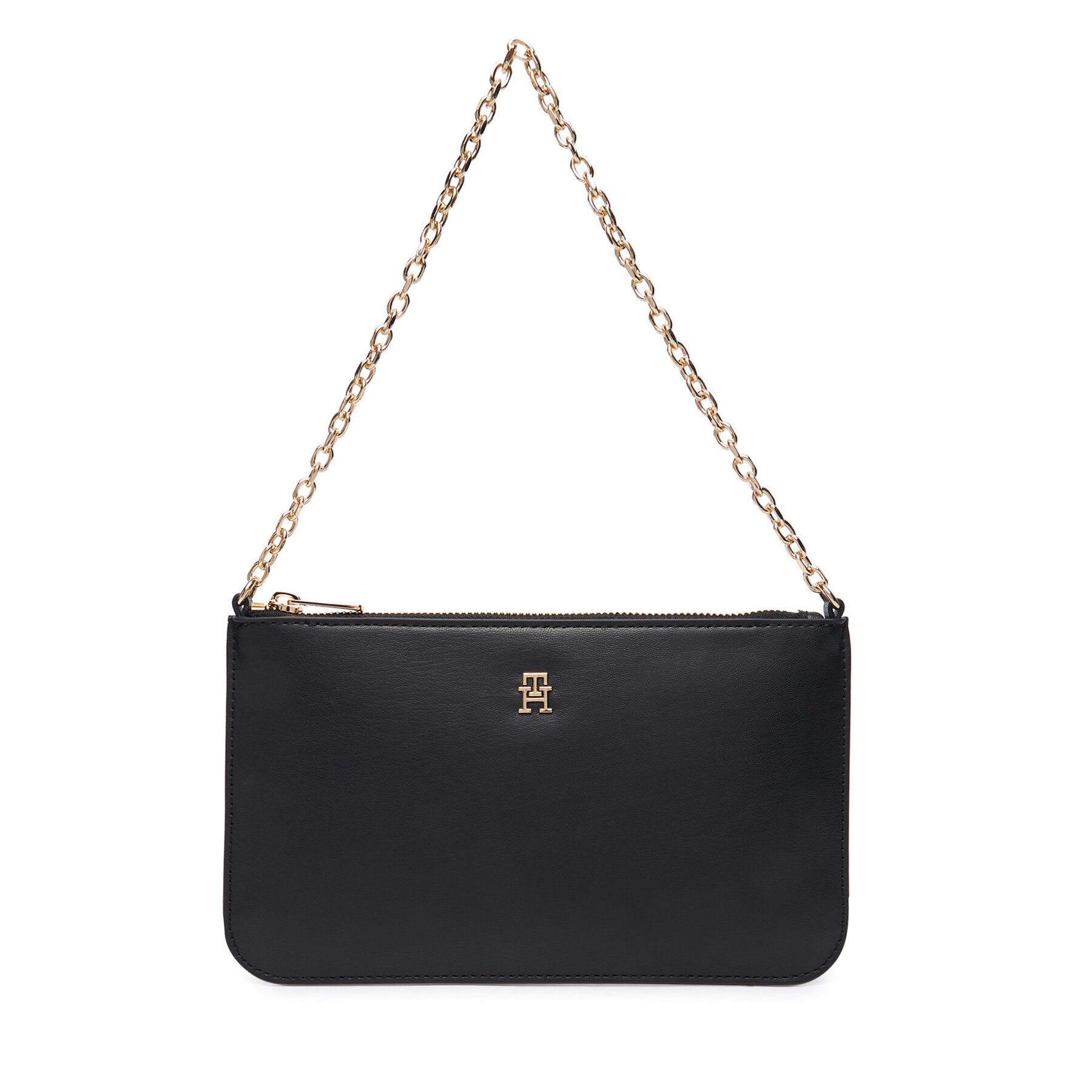 Geantă Tommy Hilfiger Th Icon Chain Shoulder Pouch AW0AW18298 Negru