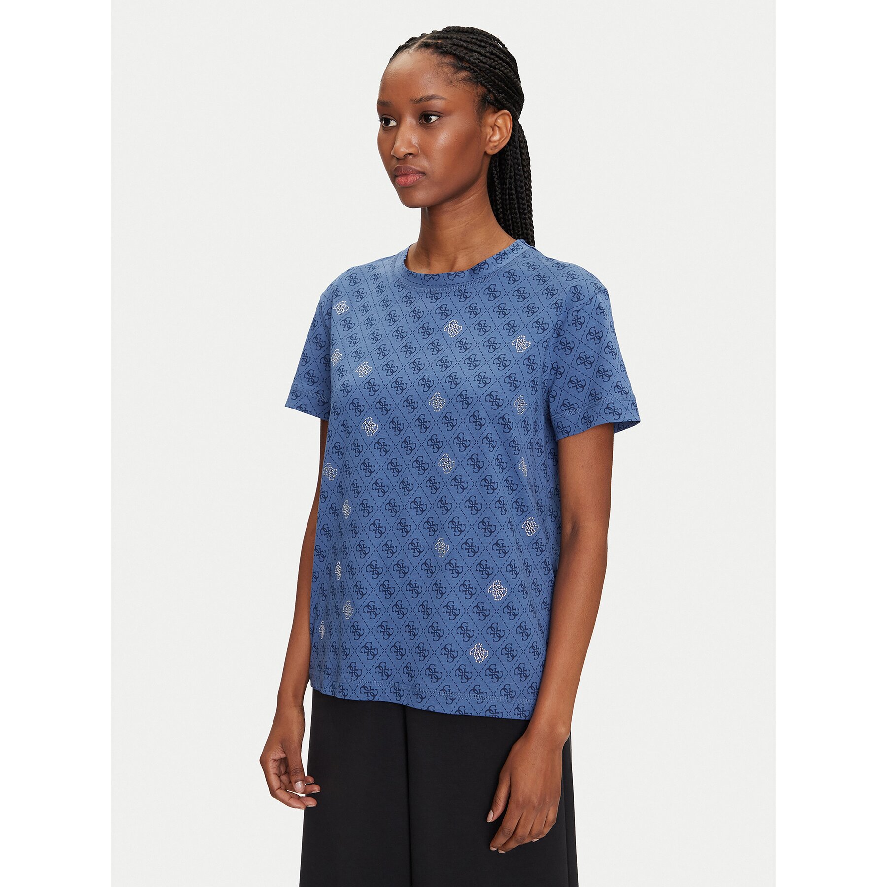 Guess T-Shirt V5GI16 I3Z14 Blu Scuro Regular Fit