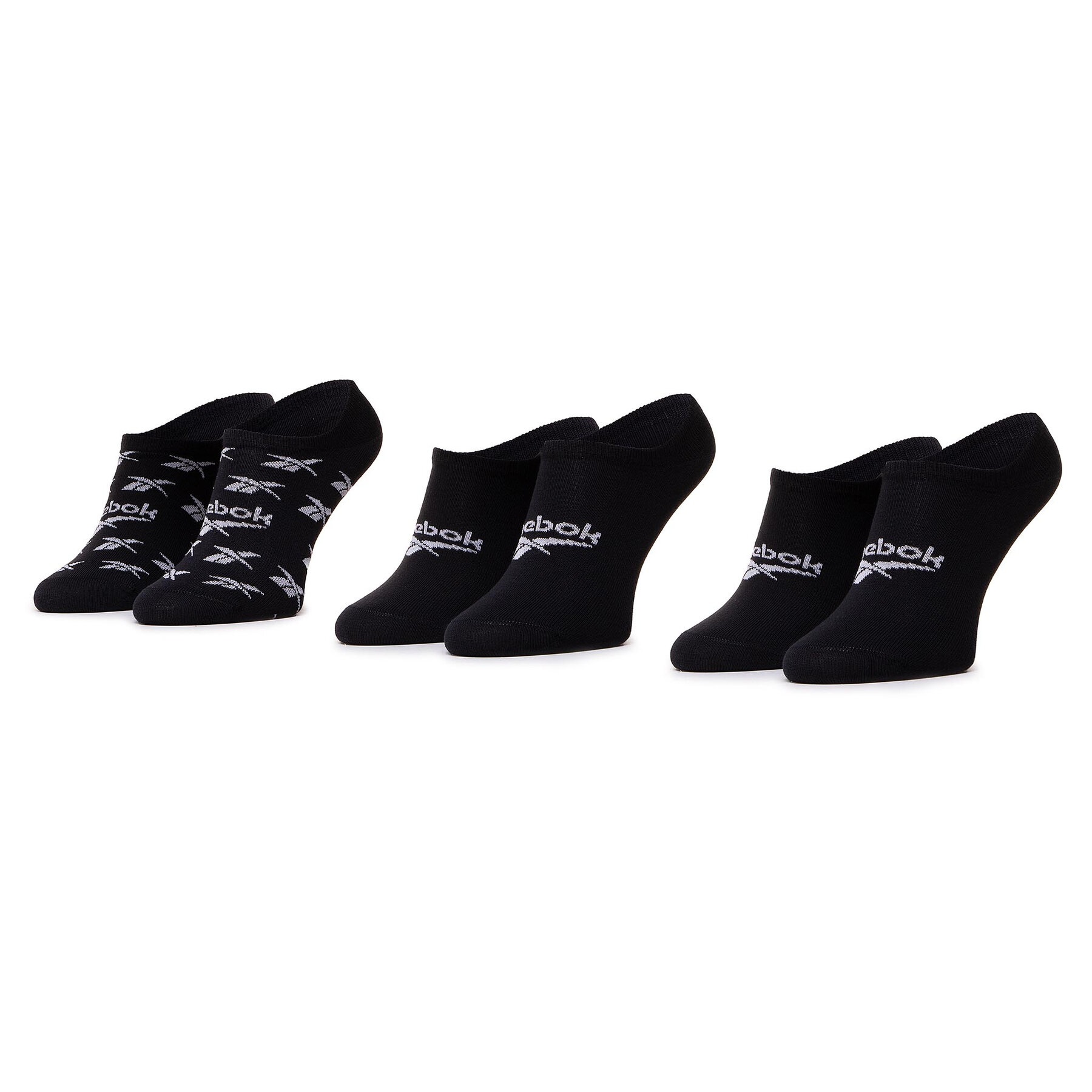 Pack de 3 pares de calcetines tobilleros Reebok Cl Fo Invisible Sock 3P GG6679 Negro