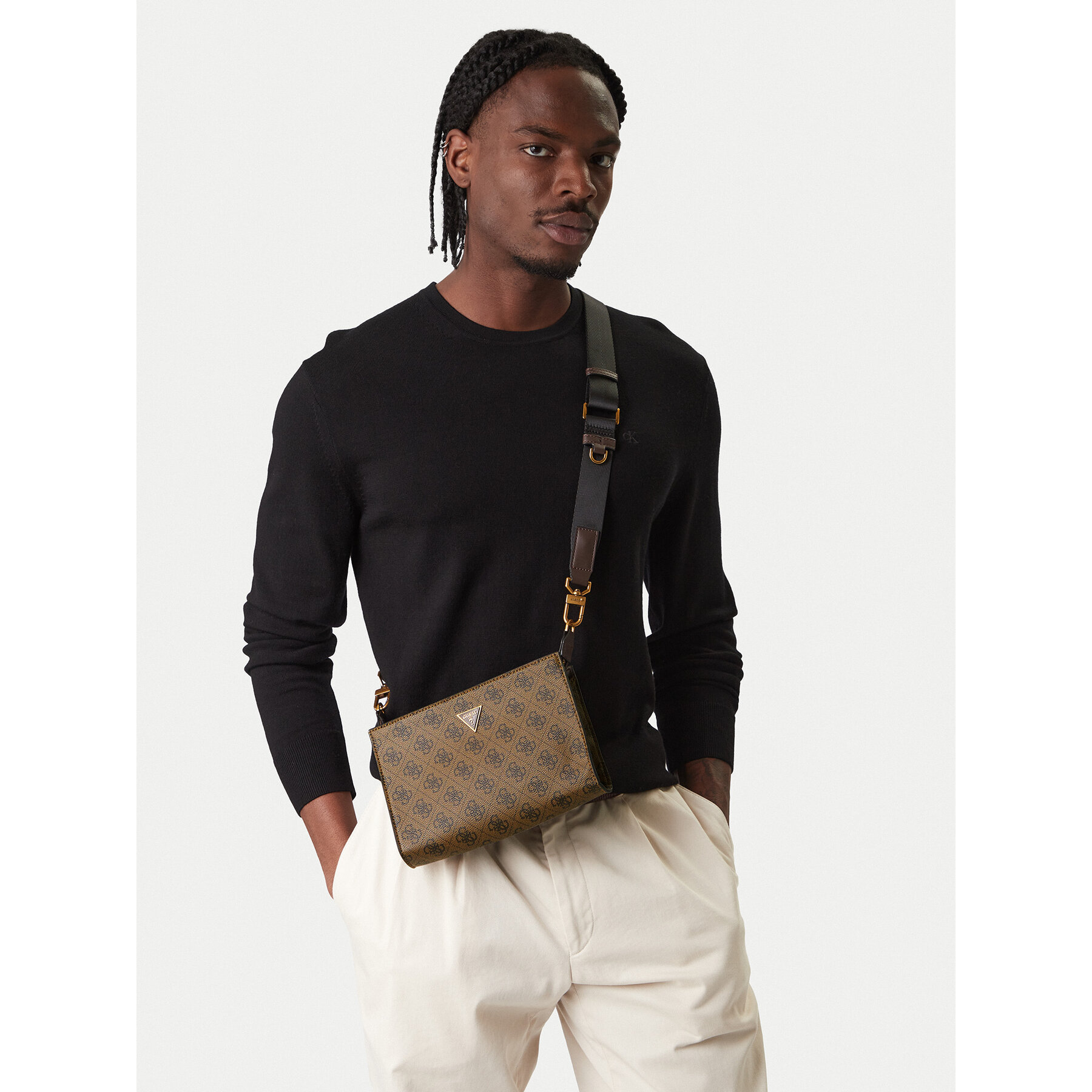 Geantă crossover Guess HMMILO P6157 Maro