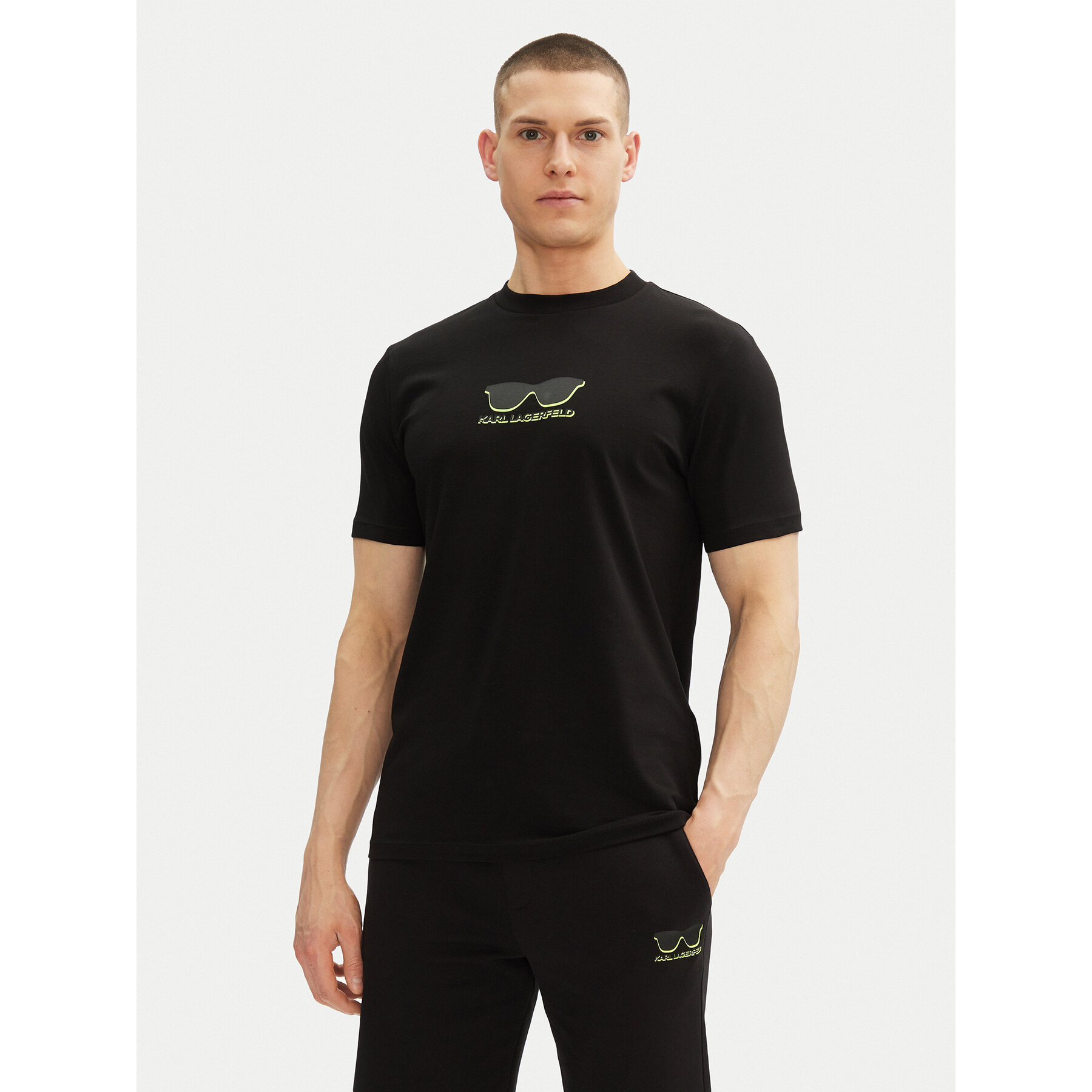 KARL LAGERFELD Póló 755400 552235 Fekete Regular Fit
