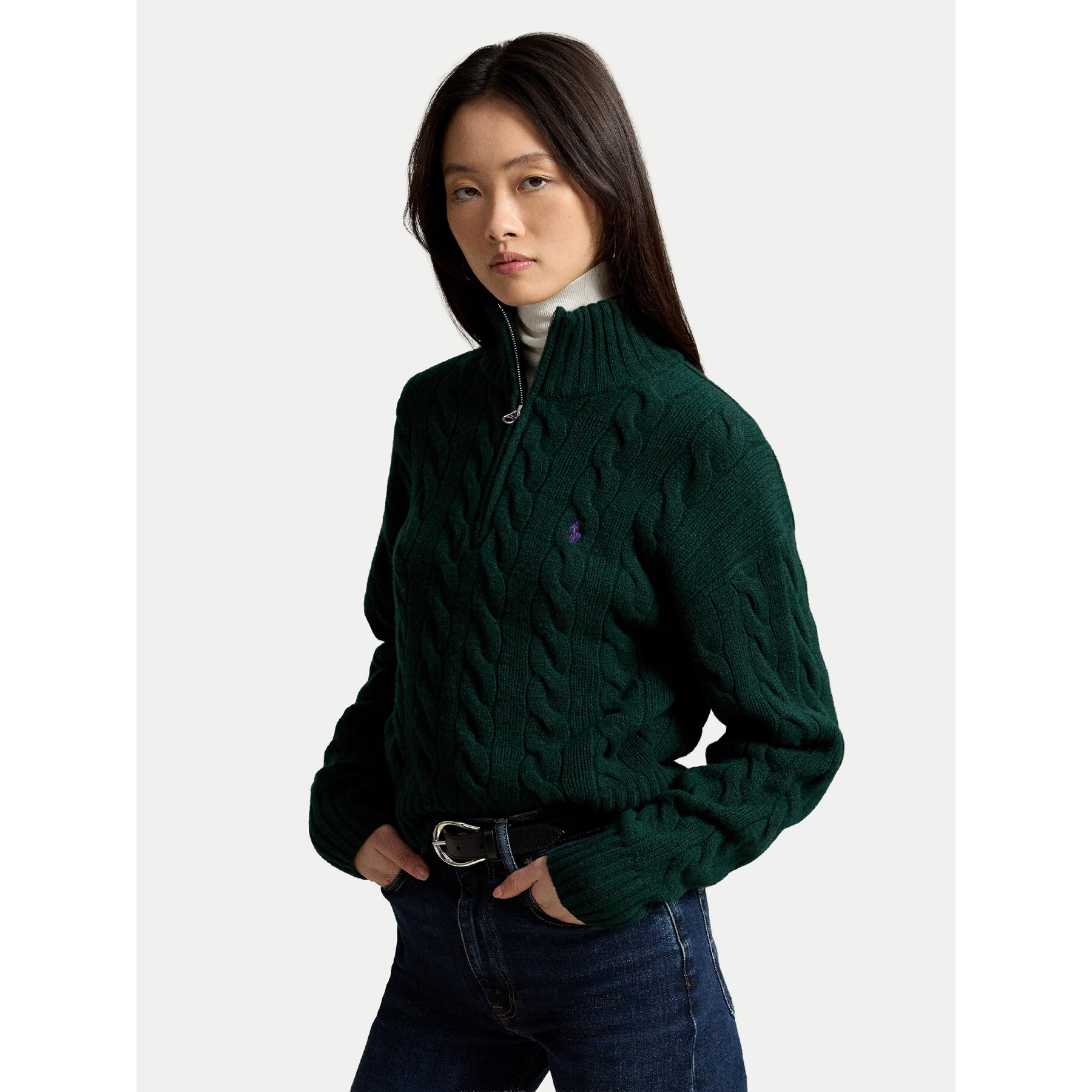 Polo Ralph Lauren Pullover 211972130500 Dunkelgrün Relaxed Fit