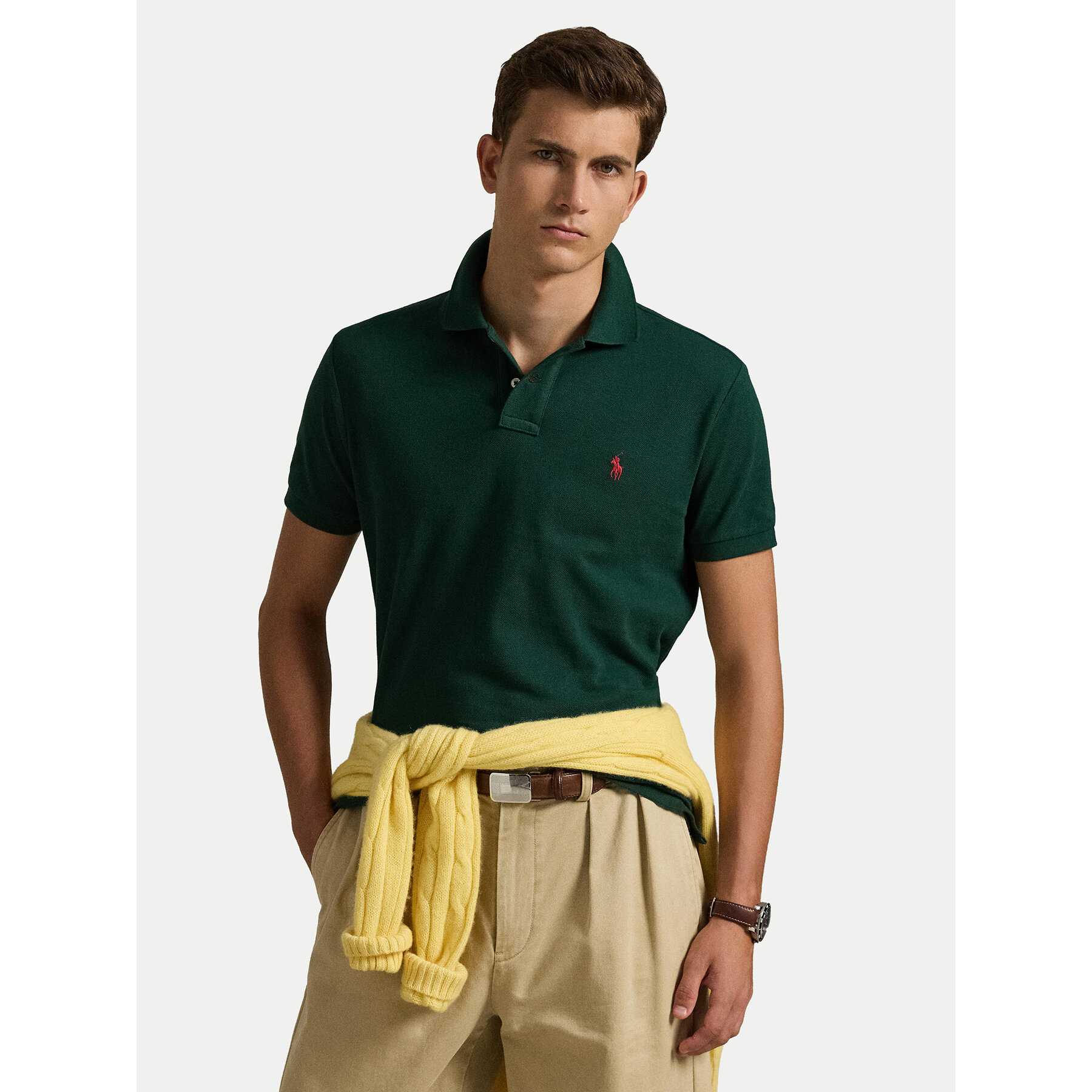 Polo Ralph Lauren Pólóing Core Replen 710782592 Zöld Custom Slim Fit