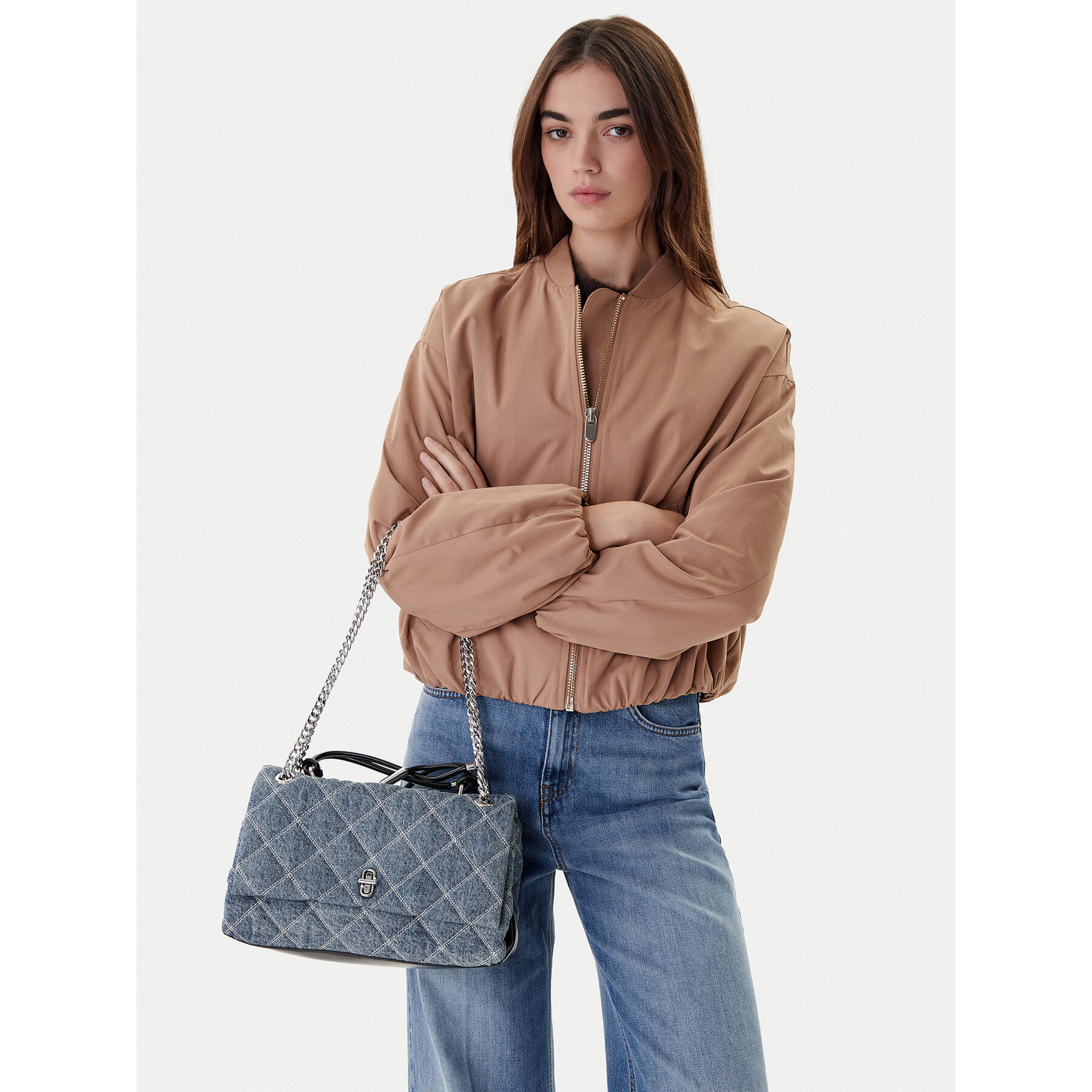 Дамска чанта Marc Jacobs The Quilted Denim Dual Convertible 2P5HCR019H03 Син