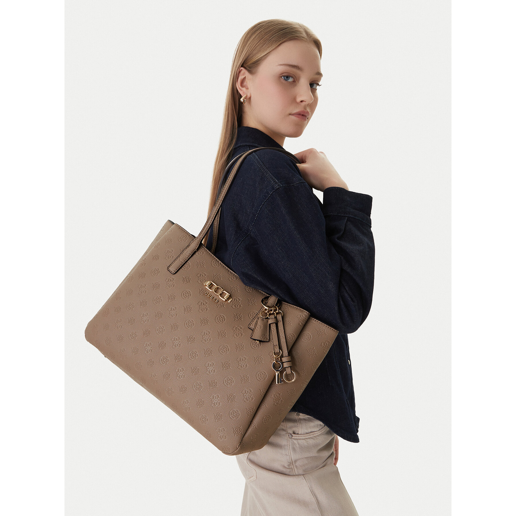 Geantă Guess Anise HWPD99 16230 Bej