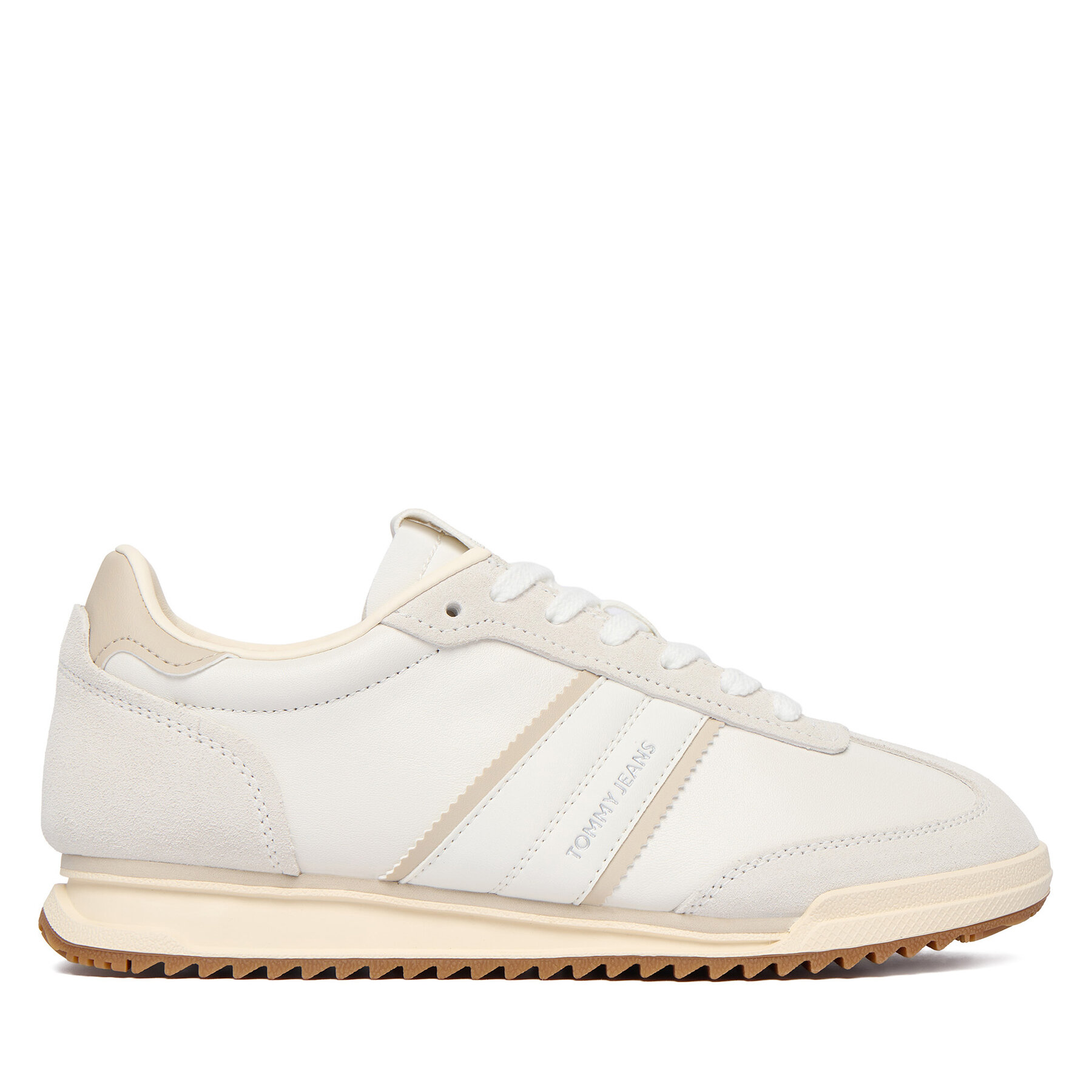 Αθλητικά Tommy Jeans Tjw Low Profile Runner Lthr Mix EN0EN03001 Εκρού