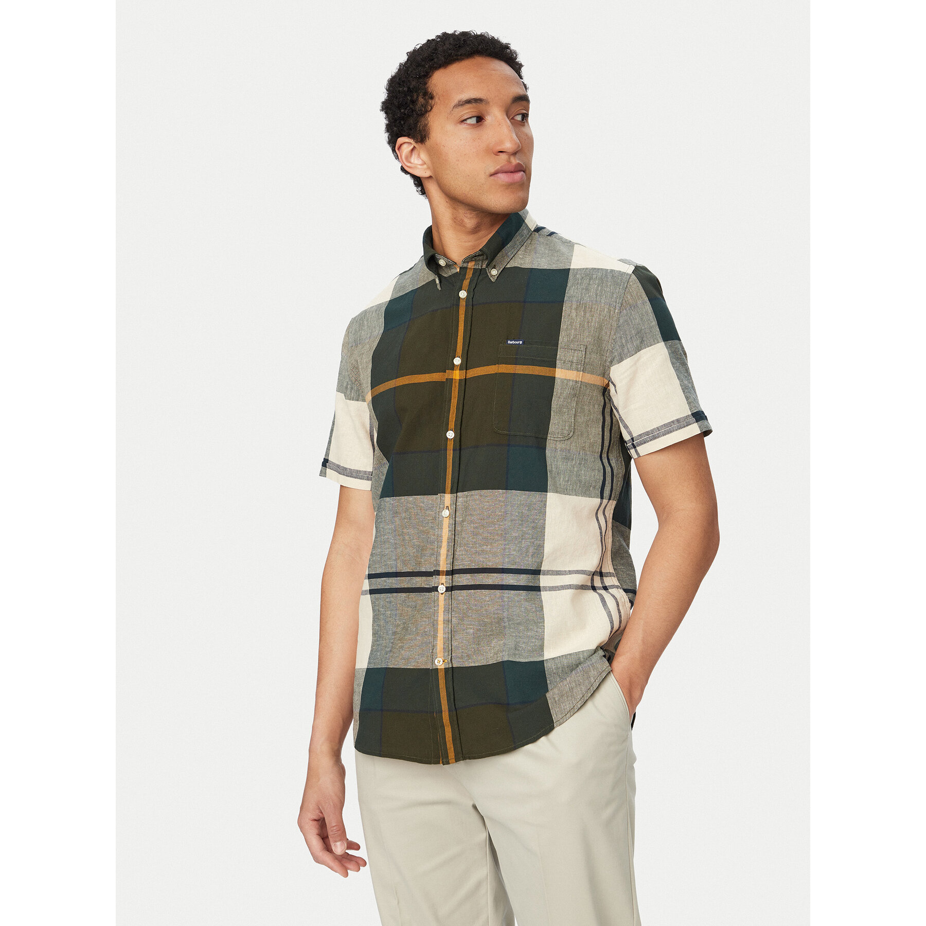 Barbour Hemd Douglas MSH5077TN51 Grün Regular Fit